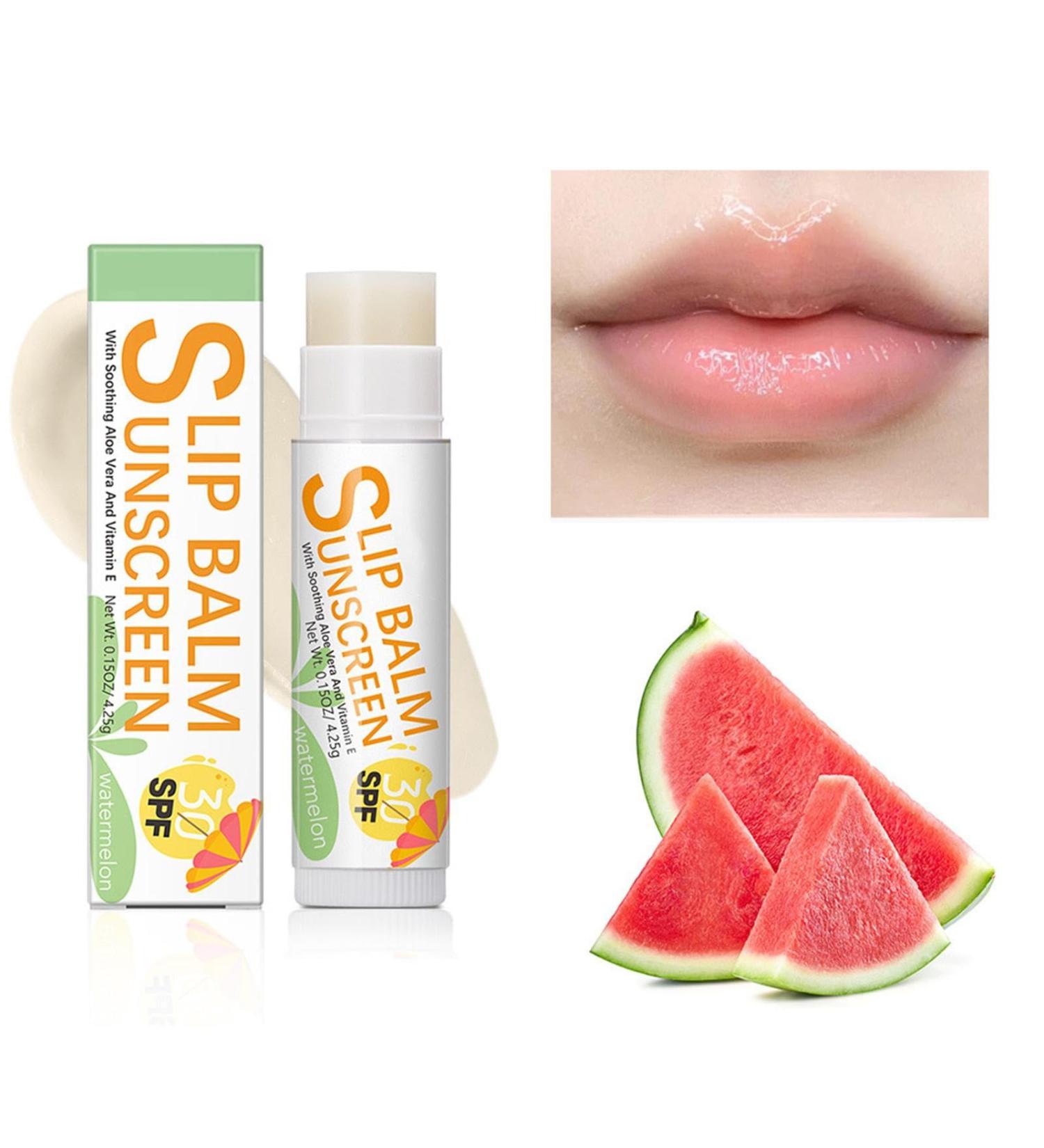 Sunscreen for Lips | Hydrating Lip Sunblock for Protects Lip Sunblock with Sun Protection Travel Size Sunscreen for Lips that Protects Soothes and Moisturizes Troonz #3 Watermelon Flavor - Buy Online on SooperMarket.com
