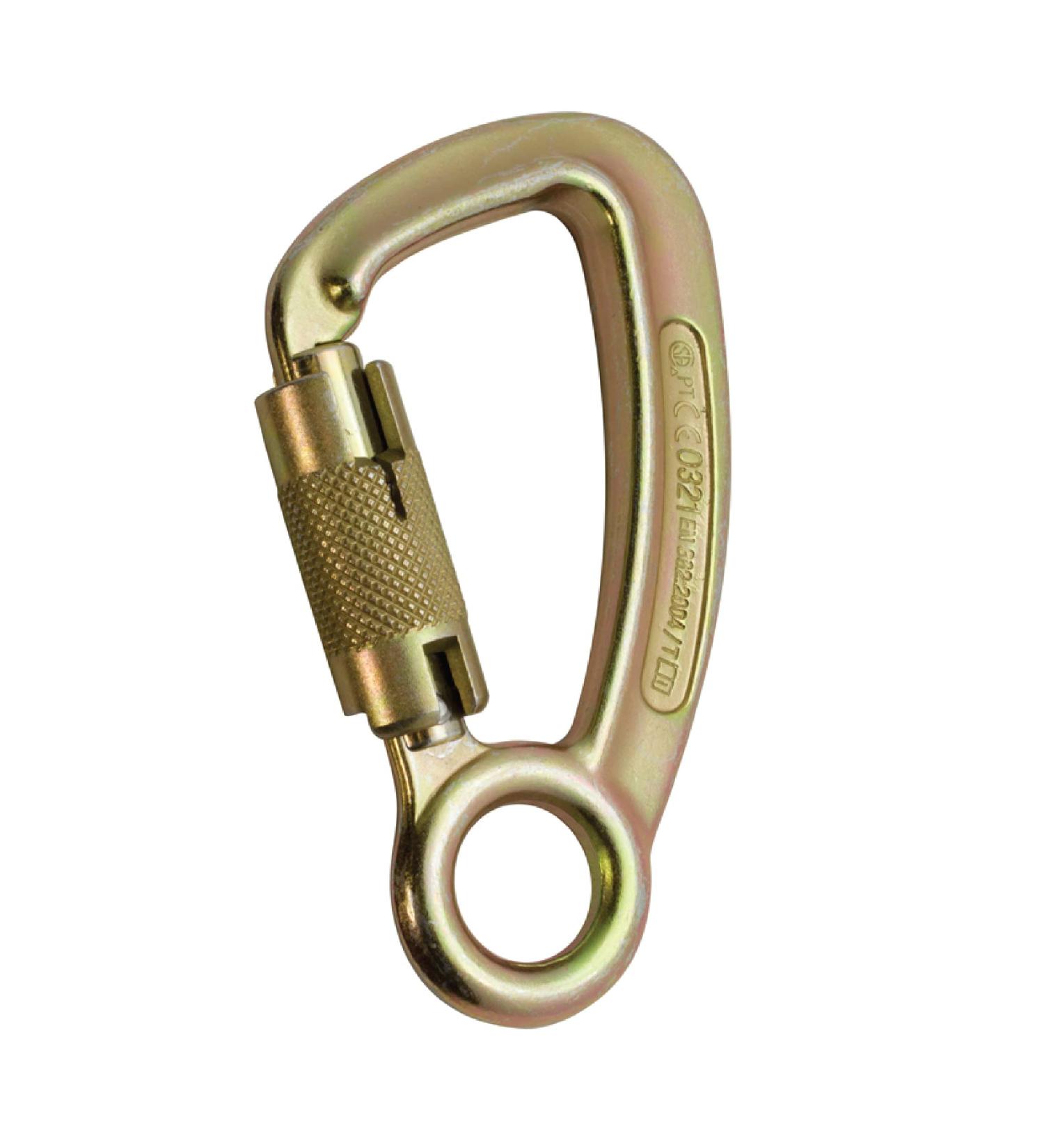 Fusion Climb Liberty Steel Auto-Lock Carabiner - High Strength Captive Eye (Gold) - Buy Online on SooperMarket.com