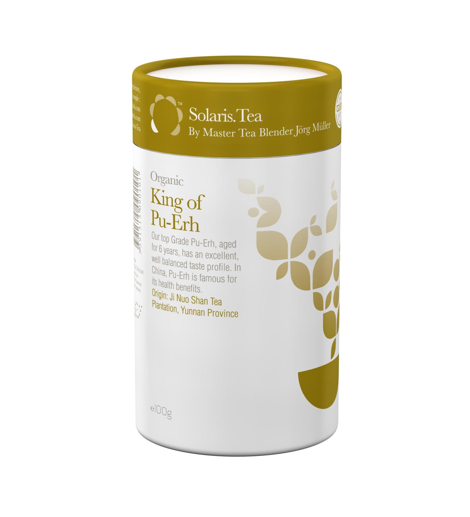 Organic Solaris Tea King of Pu Erh 100g Loose Whole Leaf Black Tea - Pack of 1 - Buy Online on SooperMarket.com