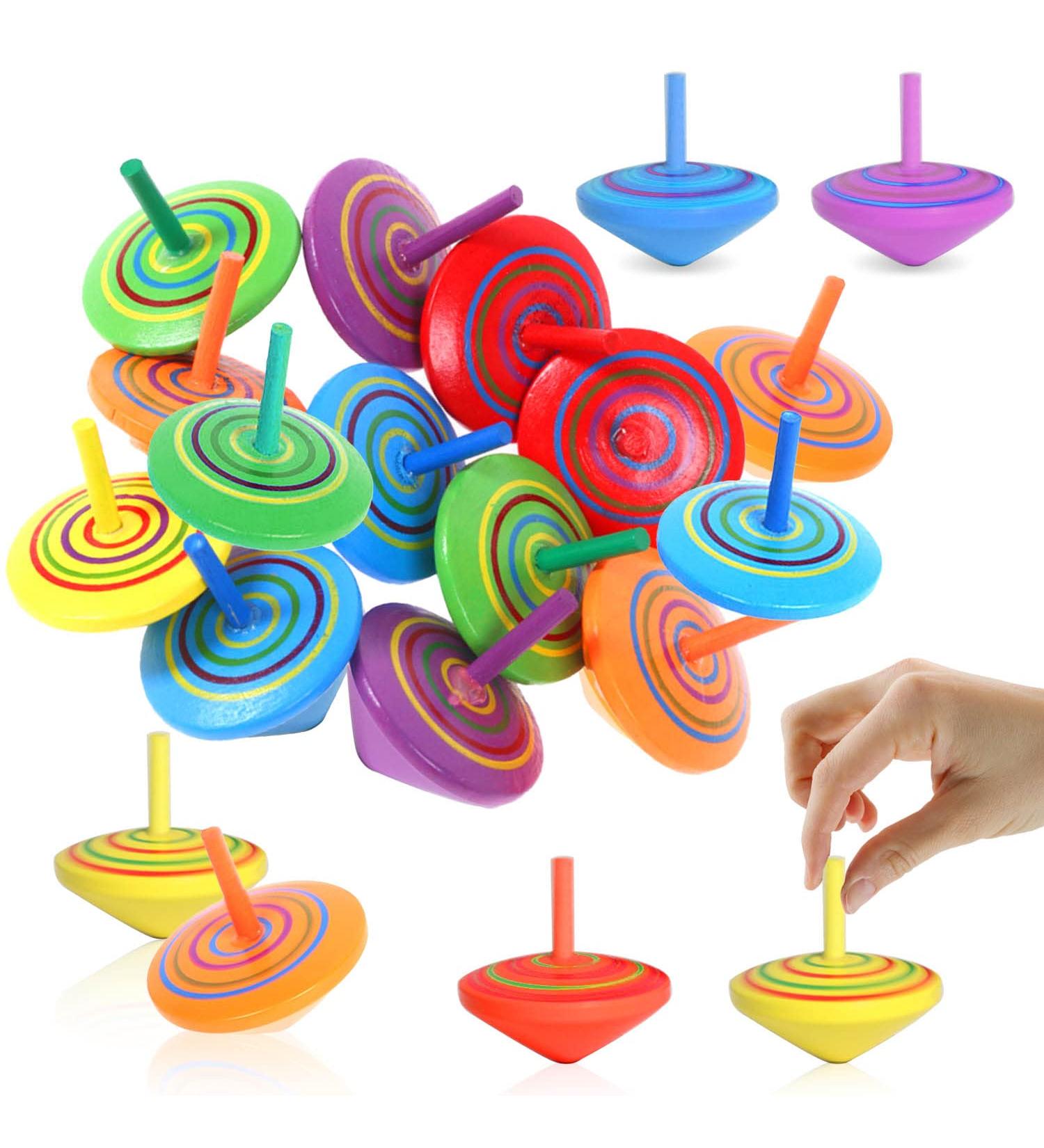 25 Colorful Wooden Circles - Perfect Roundabout for Children's Festivals Birthdays & Party Bag Fillers | International Shipping - Buy Online on SooperMarket.com