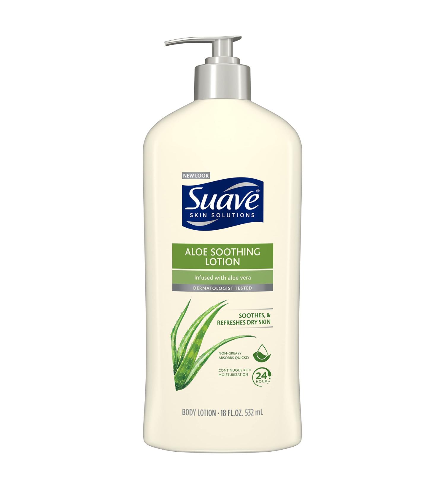 Suave Skin Solutions Soothing Body Lotion with Aloe - 18oz - Buy Online on SooperMarket.com