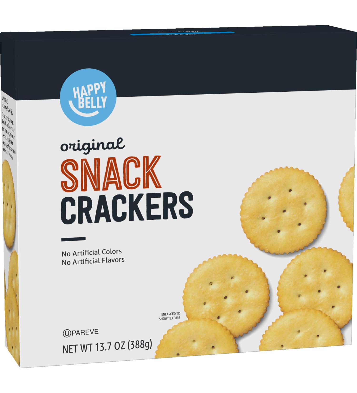 Happy Belly Original Snack Crackers 13.7 oz - Delicious Snack Crackers from Amazon Brand - Buy Online on SooperMarket.com