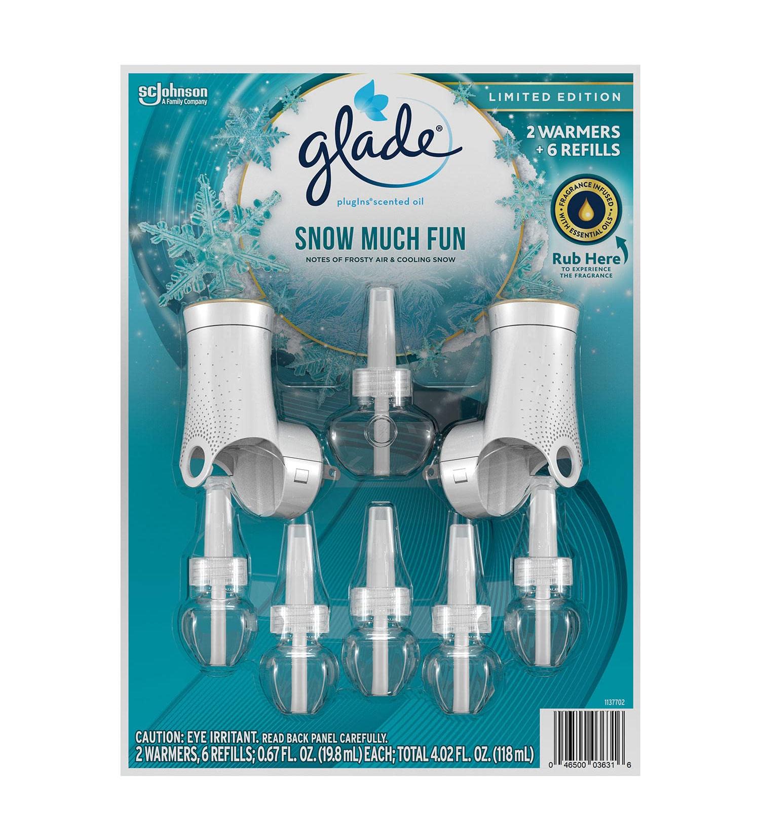 Glade PlugIns 2 Warmers + 6 Refills (Snow Much Fun)
