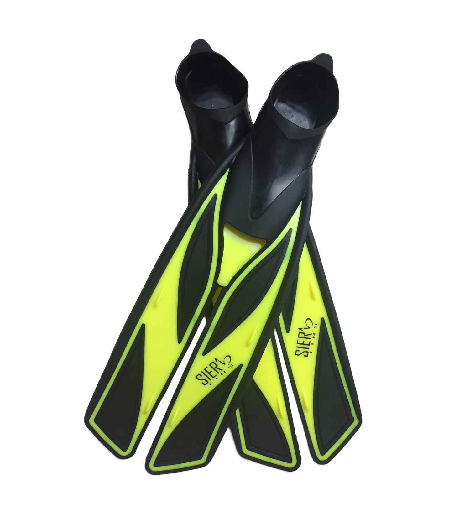 SIER Soft Silicone Full-Foot Swim Fins | Efficient Thrust | Tight Fitting | Yellow | EUR 39-40 US Men 6-7 Women 7-8 - Buy Online on SooperMarket.com