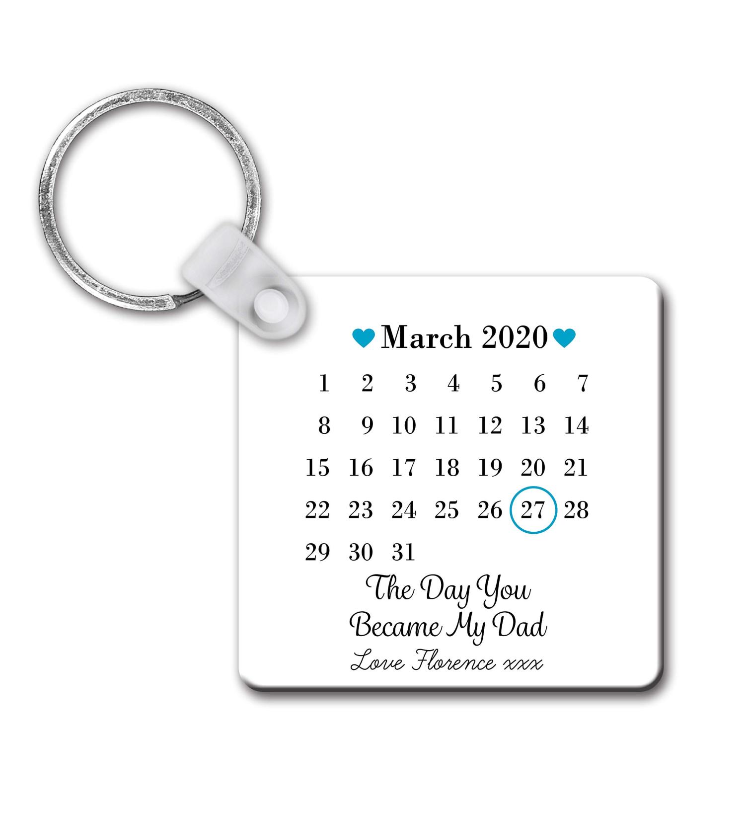 Personalised Drifting Ducks Keyring - Father's Day/New Baby Gift - Date You Became My Dad Keepsake - Buy Online on SooperMarket.com