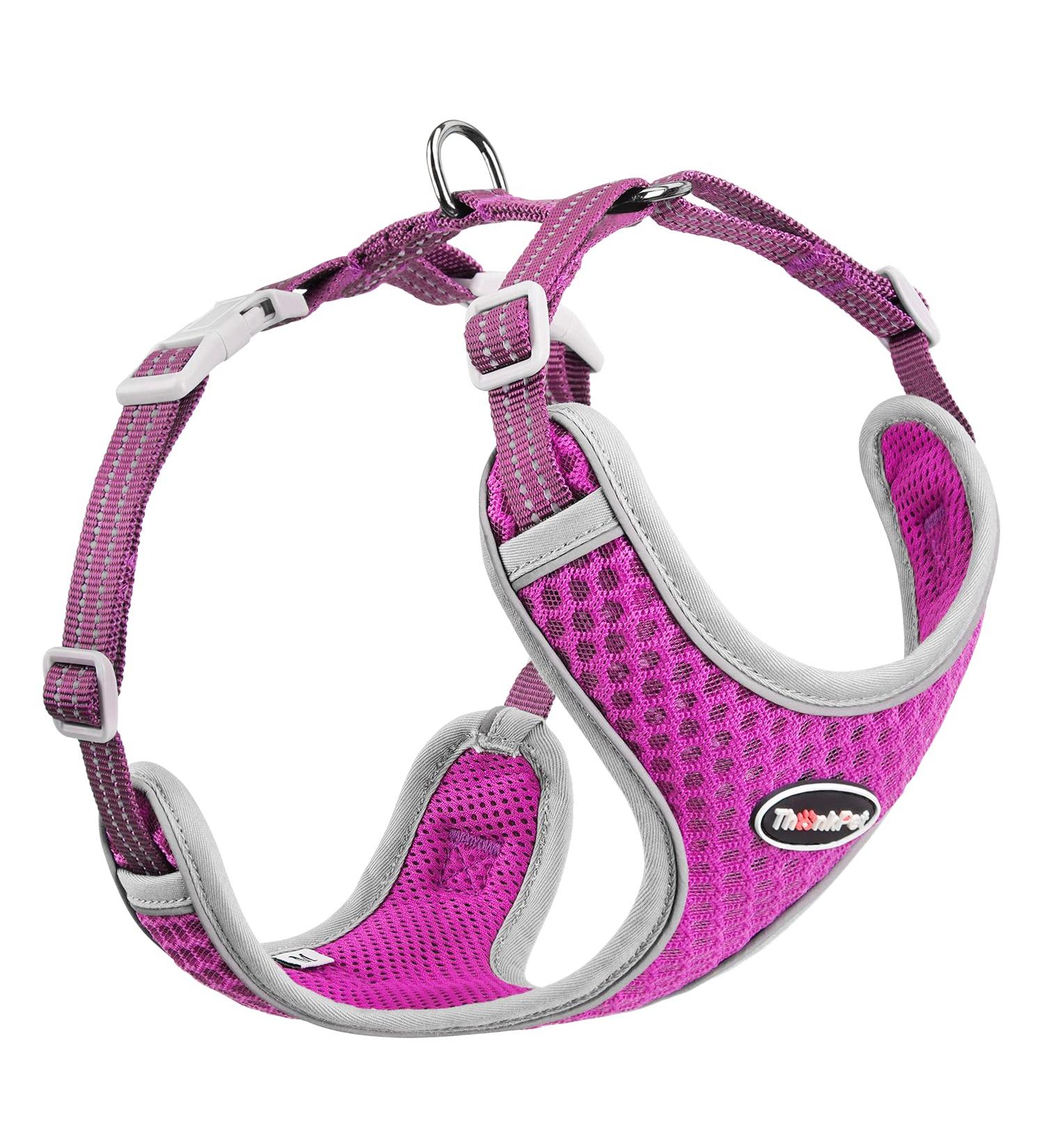 Thinkpet No-Pull Dog Harness - Breathable Adjustable Safety Harness for Small Medium & Large Dogs - Soft Reflective Padded - Purple (1 Pack) - Buy Online on SooperMarket.com
