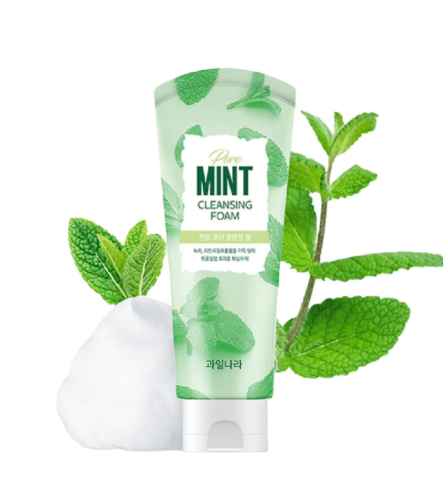 Mint Pore Korean Face Wash Cleansing Foam - Acne Prone Skin Facial Cleanser 130g | Kwailnara - Buy Online on SooperMarket.com