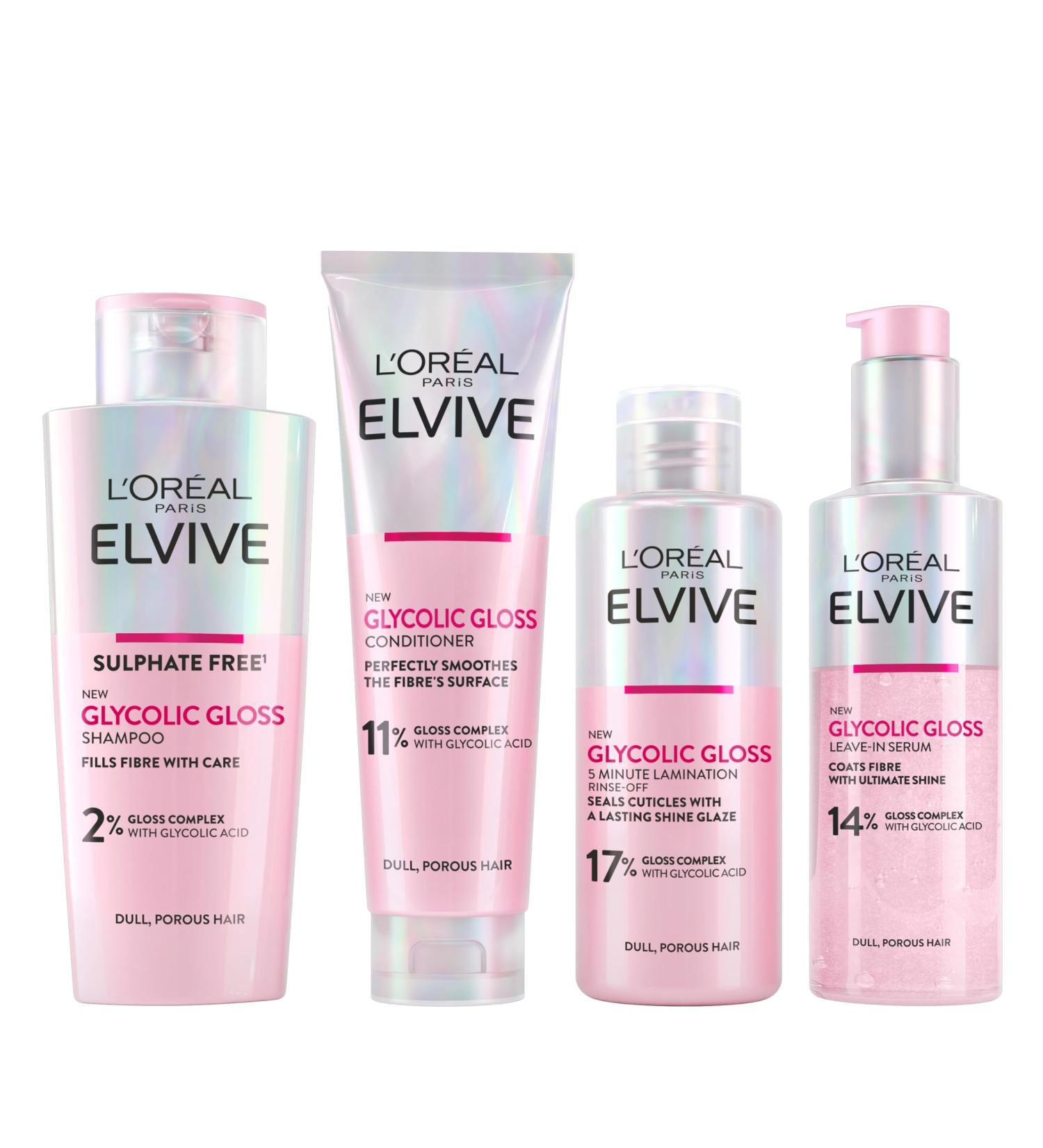 L'Or al Paris Elvive Glycolic Gloss Kit - Shine Boosting Hair Routine Set - Buy Online on SooperMarket.com