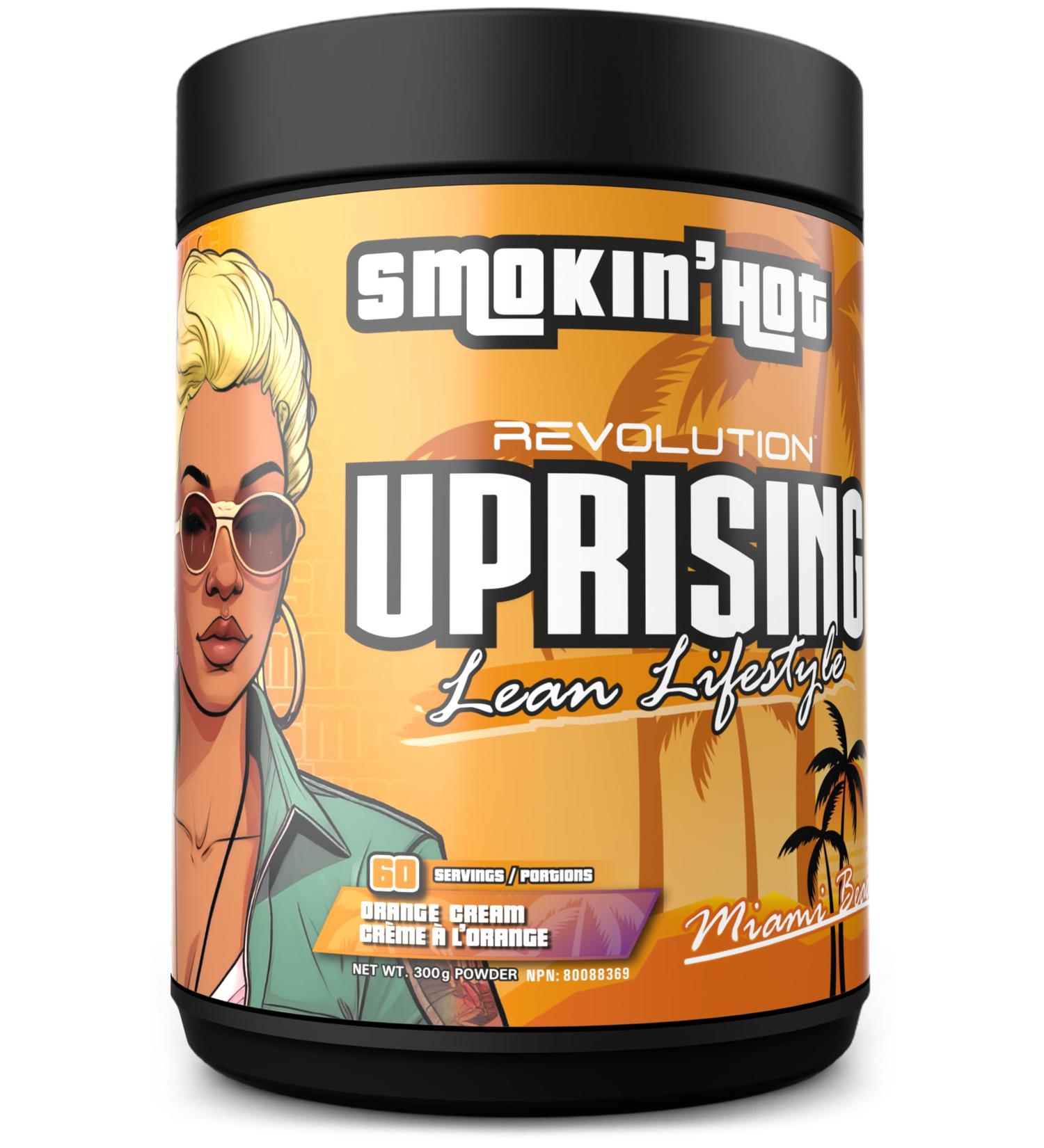 Revolution Nutrition Uprising Smokin' Hot CLA Carnitine Tartrate Caffeine Vitamin B6 B12 300g 60 Servings Orange Cream Orange Cream 300g - Buy Online on SooperMarket.com