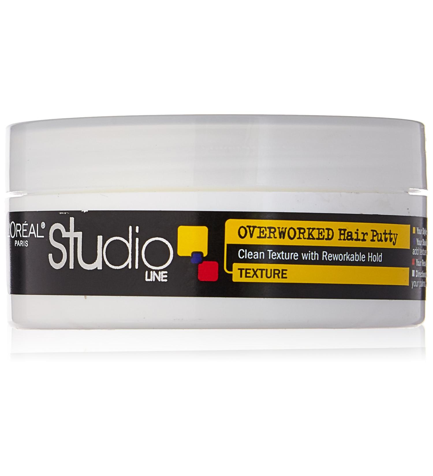 L'Oreal Paris Studio Hair Putty 1.7 oz - Strong Hold & Flexible Style for All Hair Types | International Shipping Available - Buy Online on SooperMarket.com