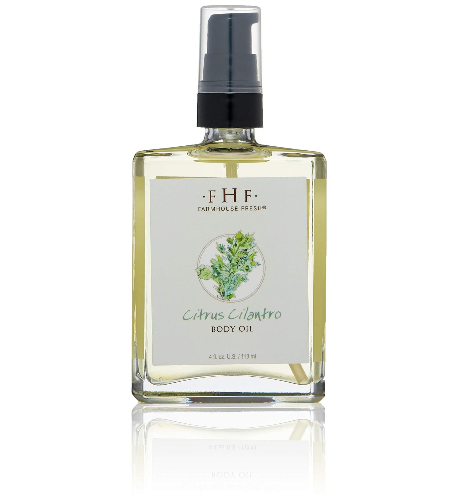 Farmhouse Fresh Citrus Cilantro Body Oil 4 Fl Oz | Nourishing & Refreshing Skincare | International Shipping Available - Buy Online on SooperMarket.com