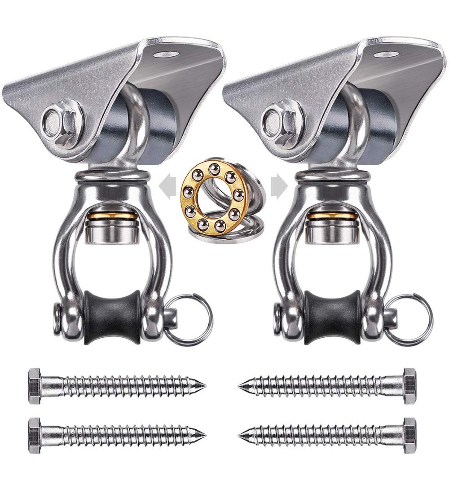 SELEWARE Heavy Duty Silent Swing Hanger Swivel Hook for Porch Swing/Hammock Chair - 2 Pack - Buy Online on SooperMarket.com