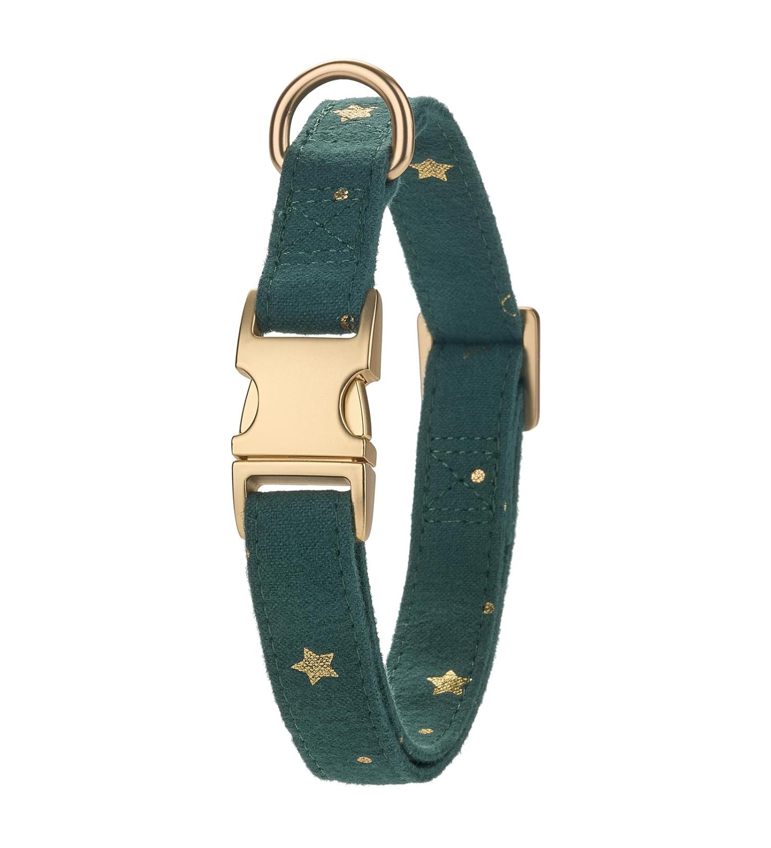Yudote Soft Dog Collar for Large Dogs | Natural Cotton Fabric | Sensitive Skin Friendly | British Racing Green (1-Pack) - Buy Online on SooperMarket.com