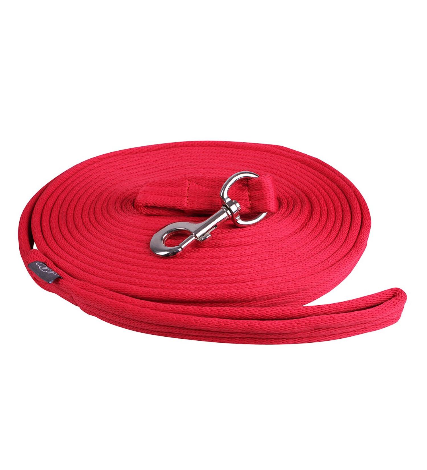 Lunging line lunge lead rope QHP 8m with bag 9 colors (red)