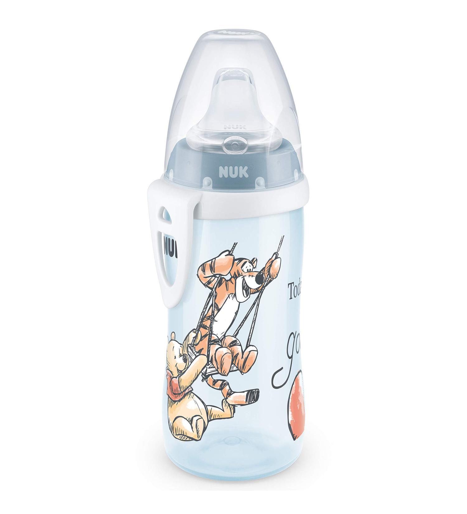 NUK Active Cup 300ml Disney Winnie The Pooh Blue | Leak-Proof Learning Cup 12+ Months | BPA Free Drinking Spout | Clip & Protective Cap - Buy Online on SooperMarket.com