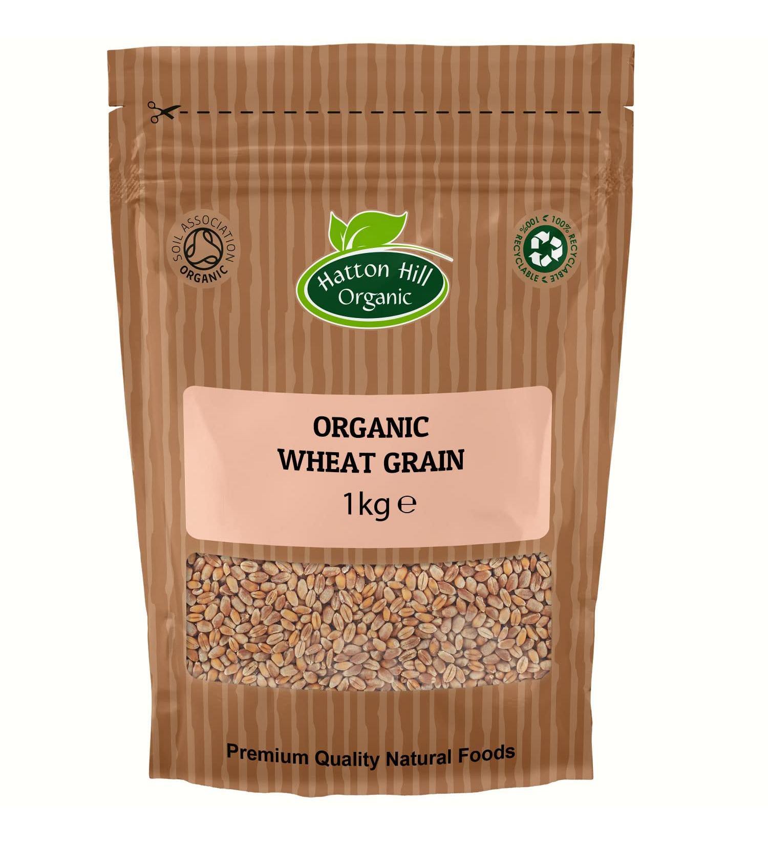 Organic Wheat Grain 1kg by Hatton Hill Organic - Free UK Delivery - Buy Online on SooperMarket.com
