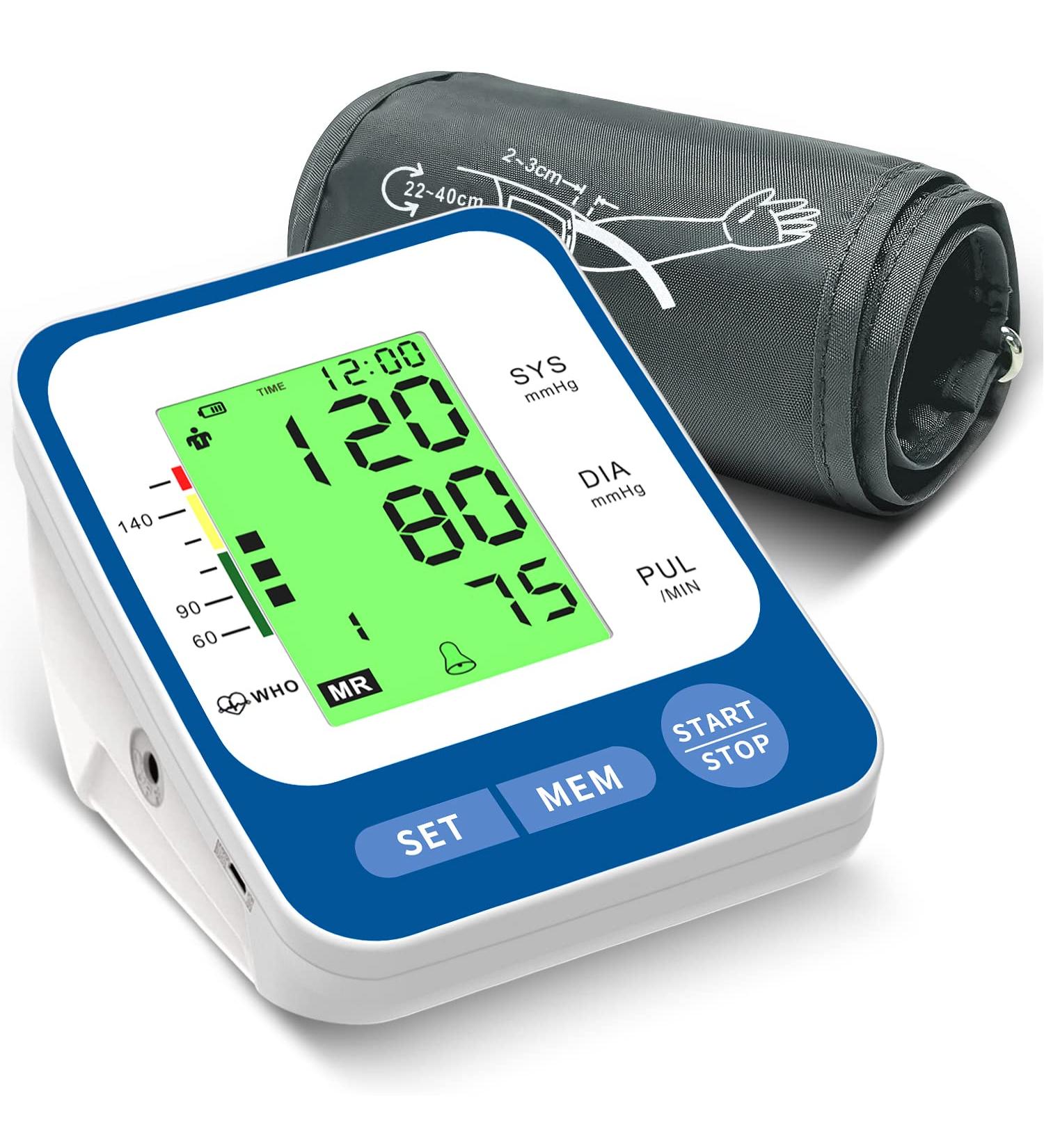 Adjustable Cuff Blood Pressure Machine with LED Display & Memory - Navy Blue - Buy Online on SooperMarket.com