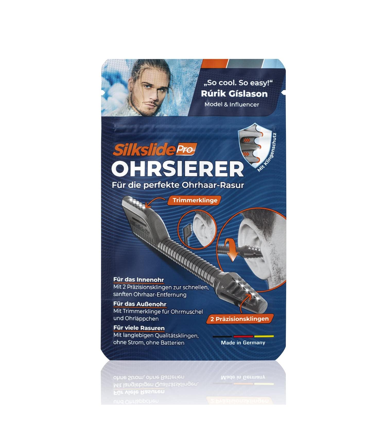 Silkslide Pro Ohrhaar Razierer - Sanfte & sichere Ohrenhaaren Entfernung | Hygienisch waschbare Solingen Klingen | Made in Germany - Buy Online on SooperMarket.com