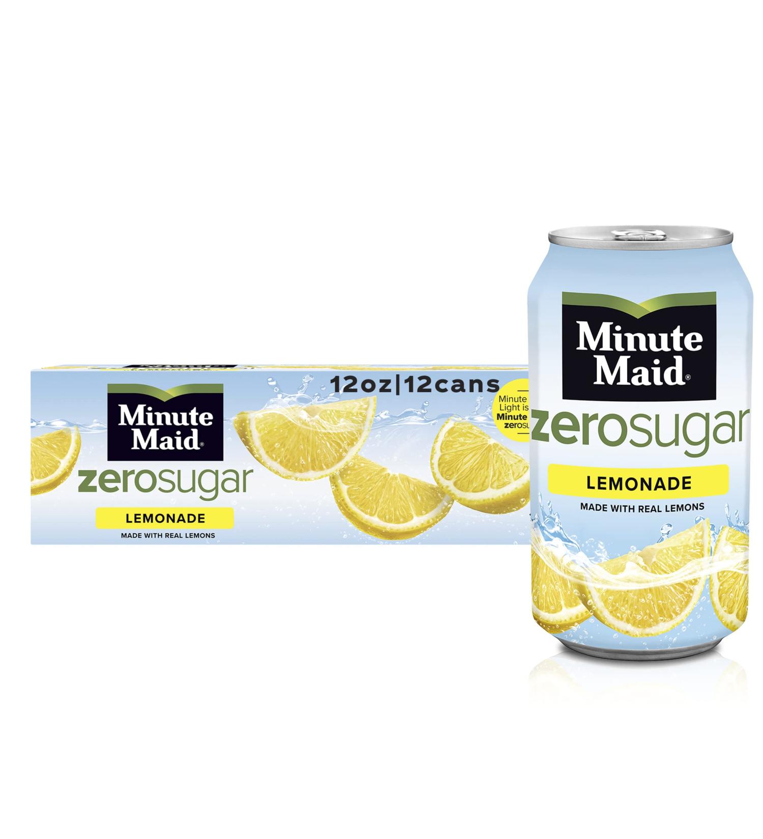 Minute Maid Light Lemonade 12 Fl Oz (Pack of 12) - Refreshing Fruit Drink - Buy Online on SooperMarket.com