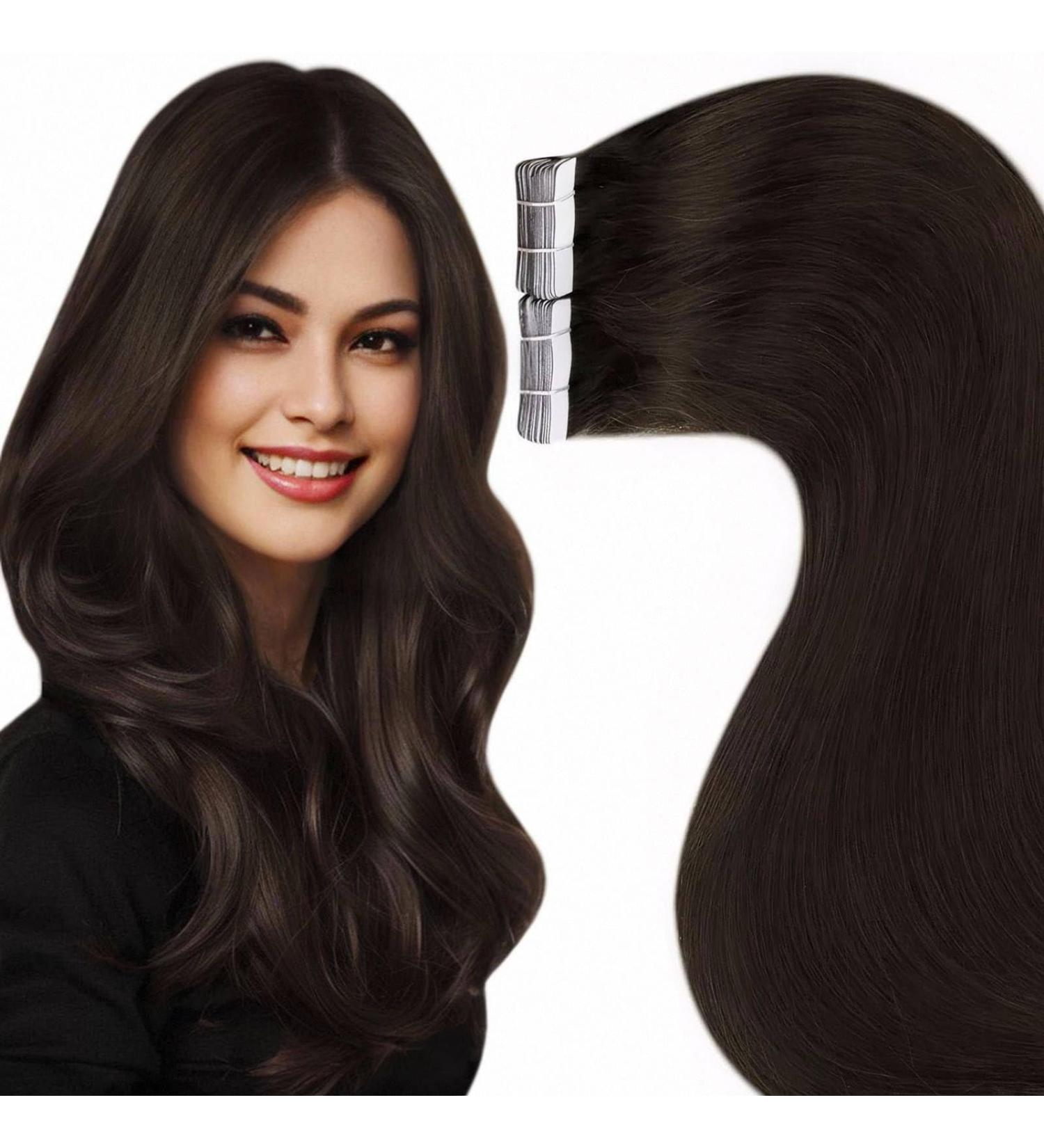 Laavoo 18 Light Blonde Tape-In Real Hair Extensions | Brazilian Human Hair Wefts | 50g/20pcs #Hellblond - Buy Online on SooperMarket.com
