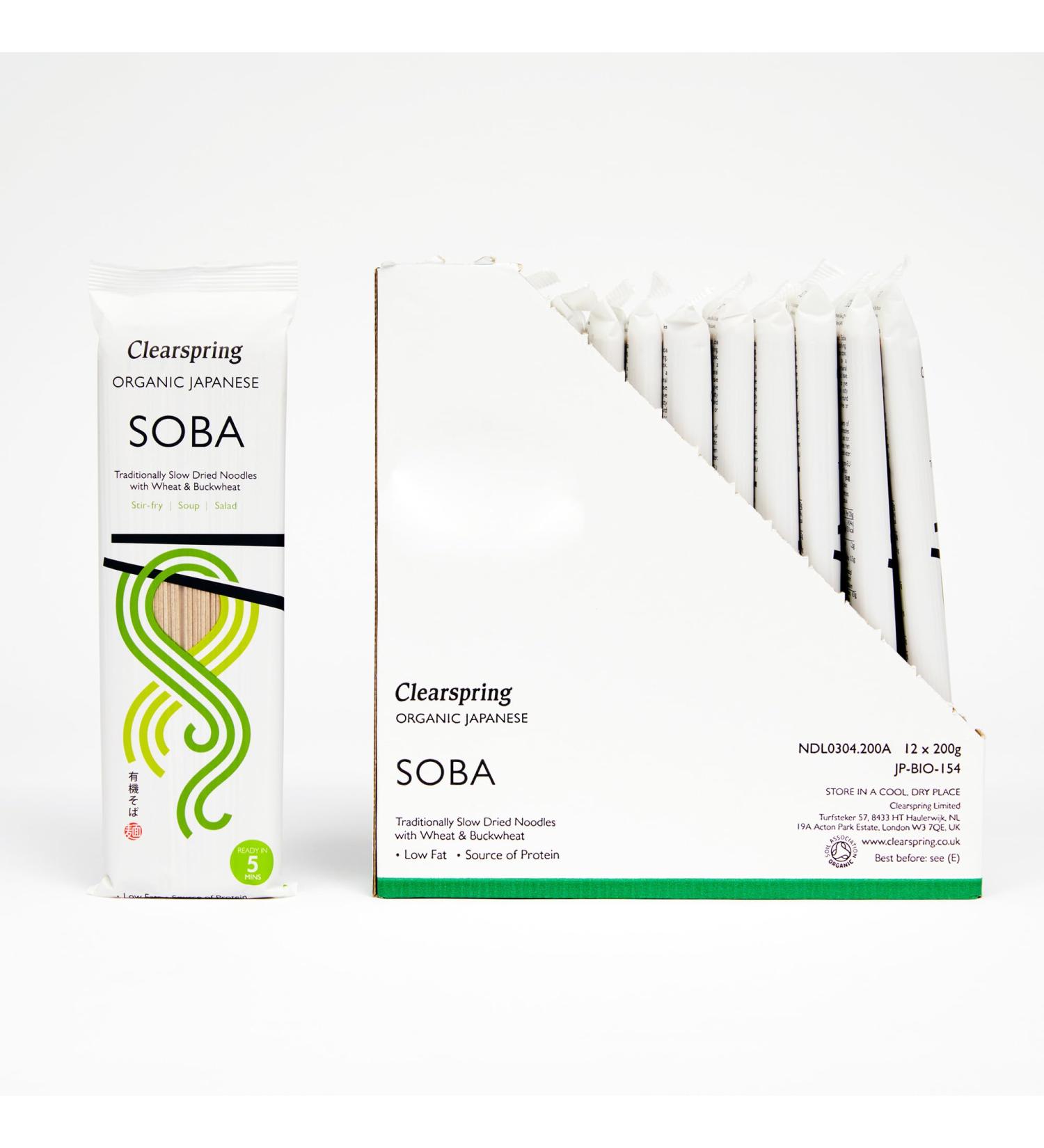 Clearspring Organic Japanese Soba Noodles 200g (Pack of 12) - Buy Online on SooperMarket.com