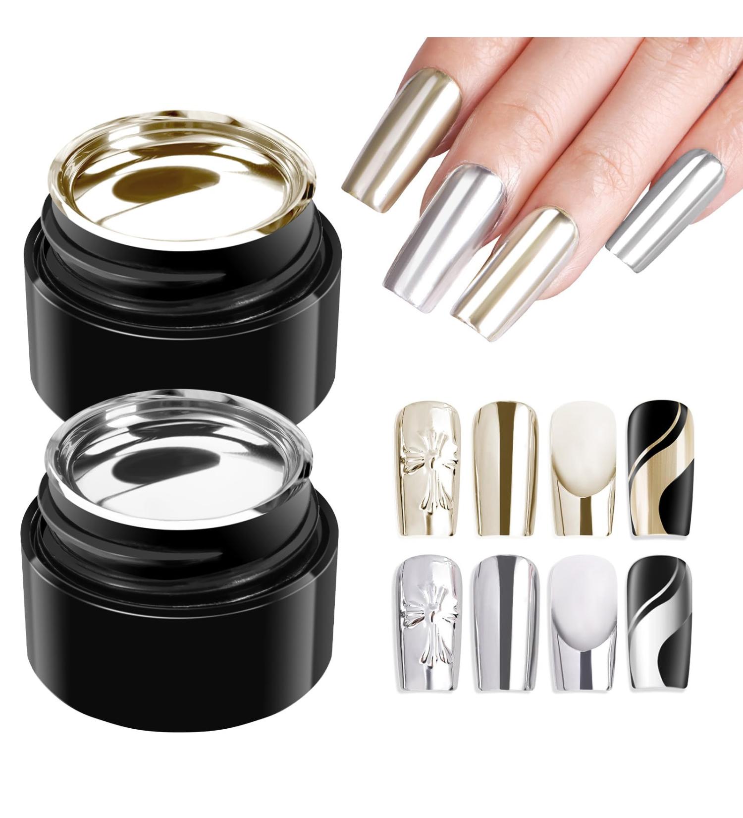 Makartt Painting Gel Nail Polish UV: Rose and Gold Chrome Mirror Metallic Effect - for Nail Art - Buy Online on SooperMarket.com