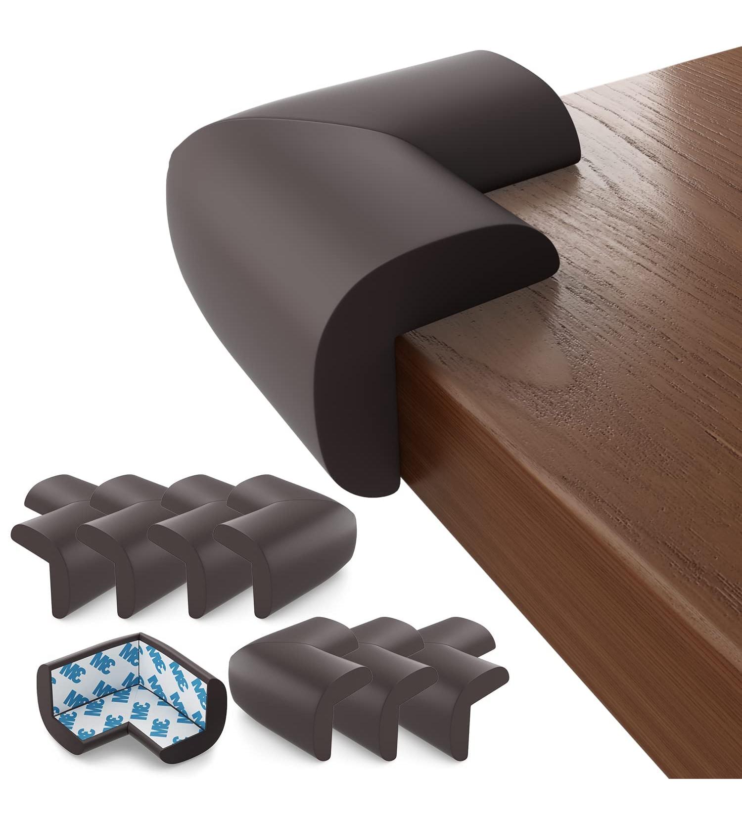 Baby Proofing Table Corner Protectors for Baby Extra Large Size with Pre-Applied Double Sided Tape  Child Safety Furniture Baby Bumpers  8 Pack  Brown Brown X-Large (Pack of 8) - Buy Online on SooperMarket.com
