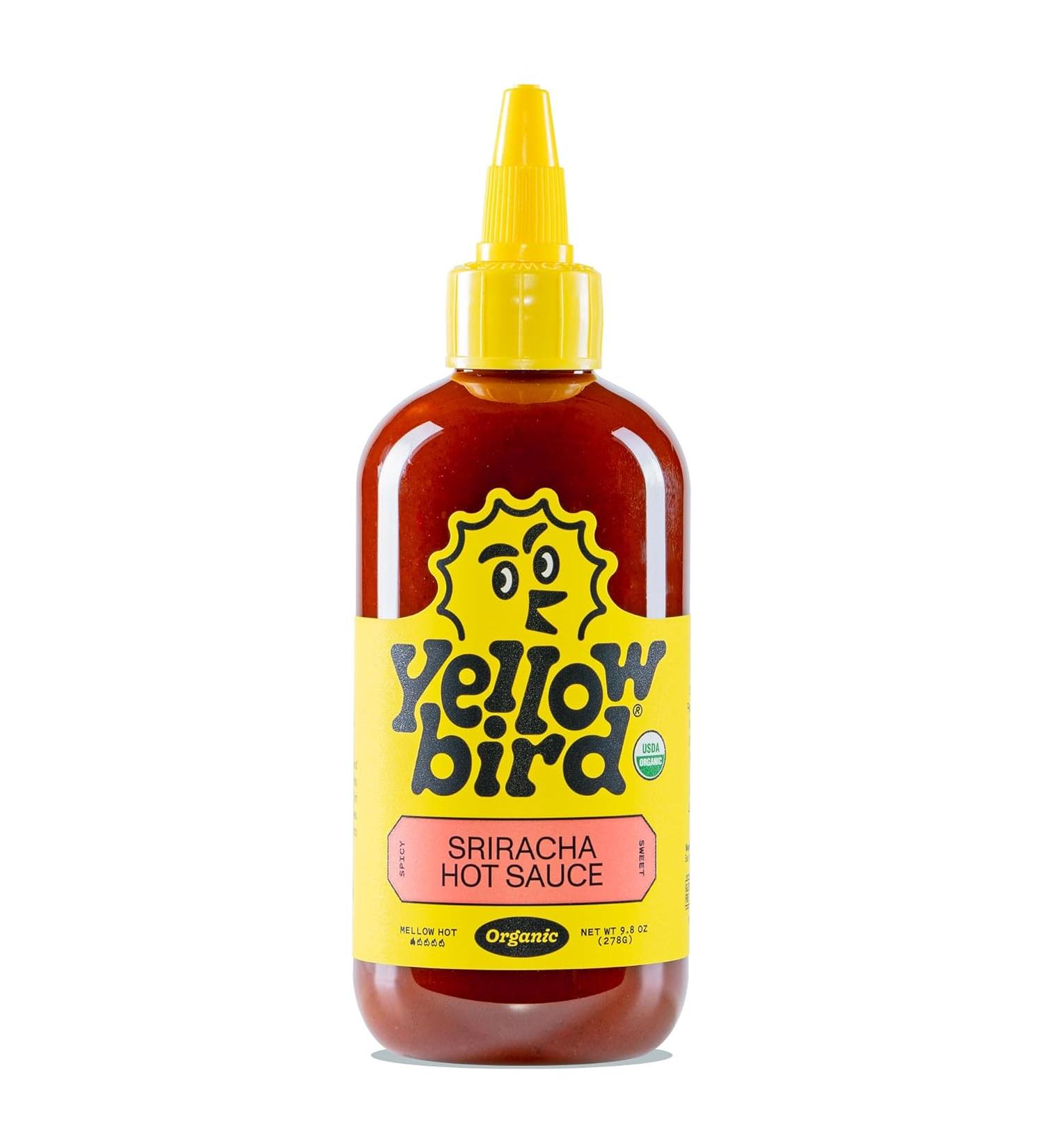 Organic Sriracha Hot Sauce - Yellowbird | Spicy Plant-Based Chili Pepper Sauce | Gluten Free, Non-GMO - 9.8 oz - Buy Online on SooperMarket.com