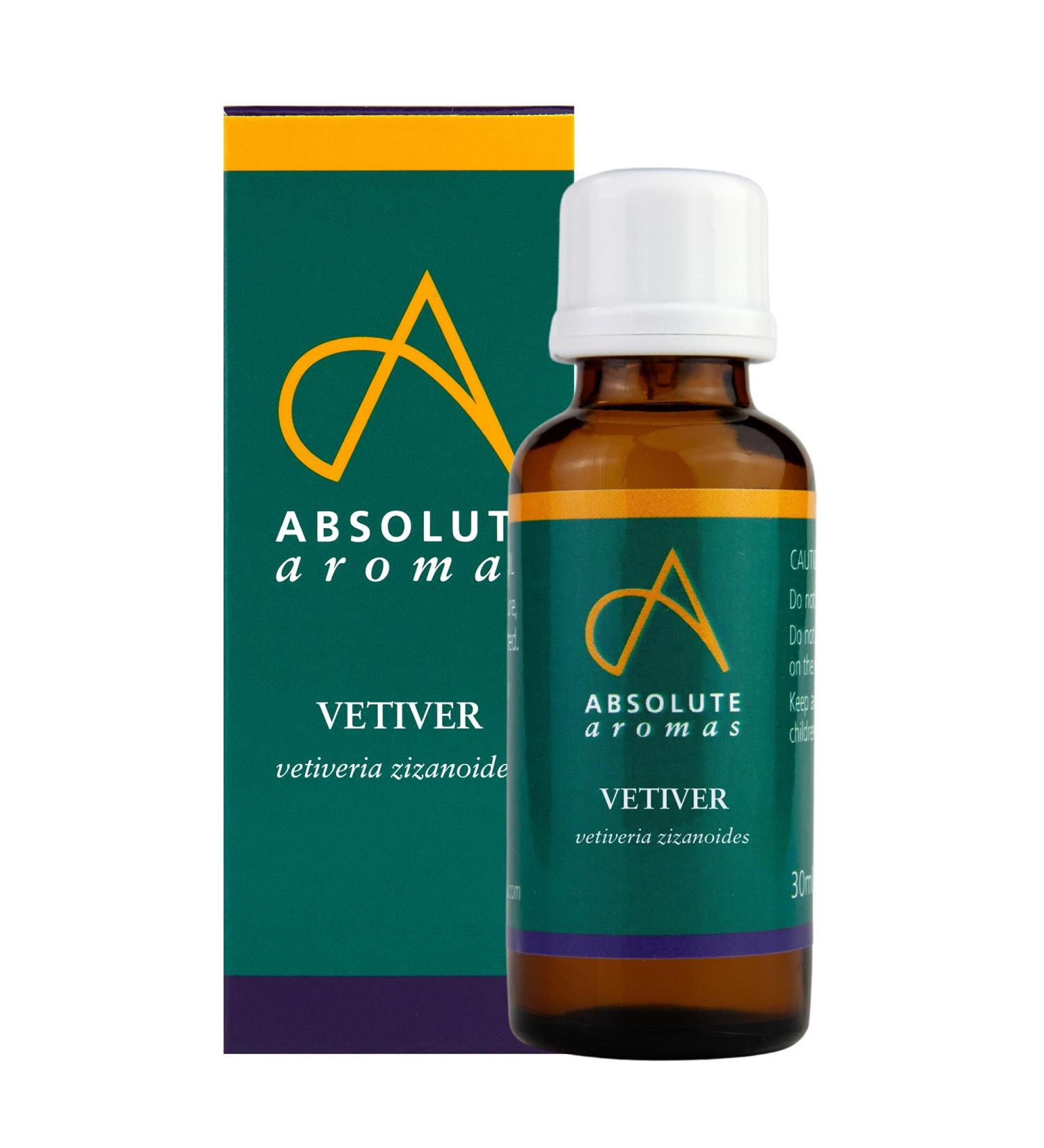 Absolute Aromas Vetiver Essential Oil 30ml - 100% Pure & Natural for Diffusers, Aromatherapy - Vegan & Cruelty-Free - Buy Online on SooperMarket.com