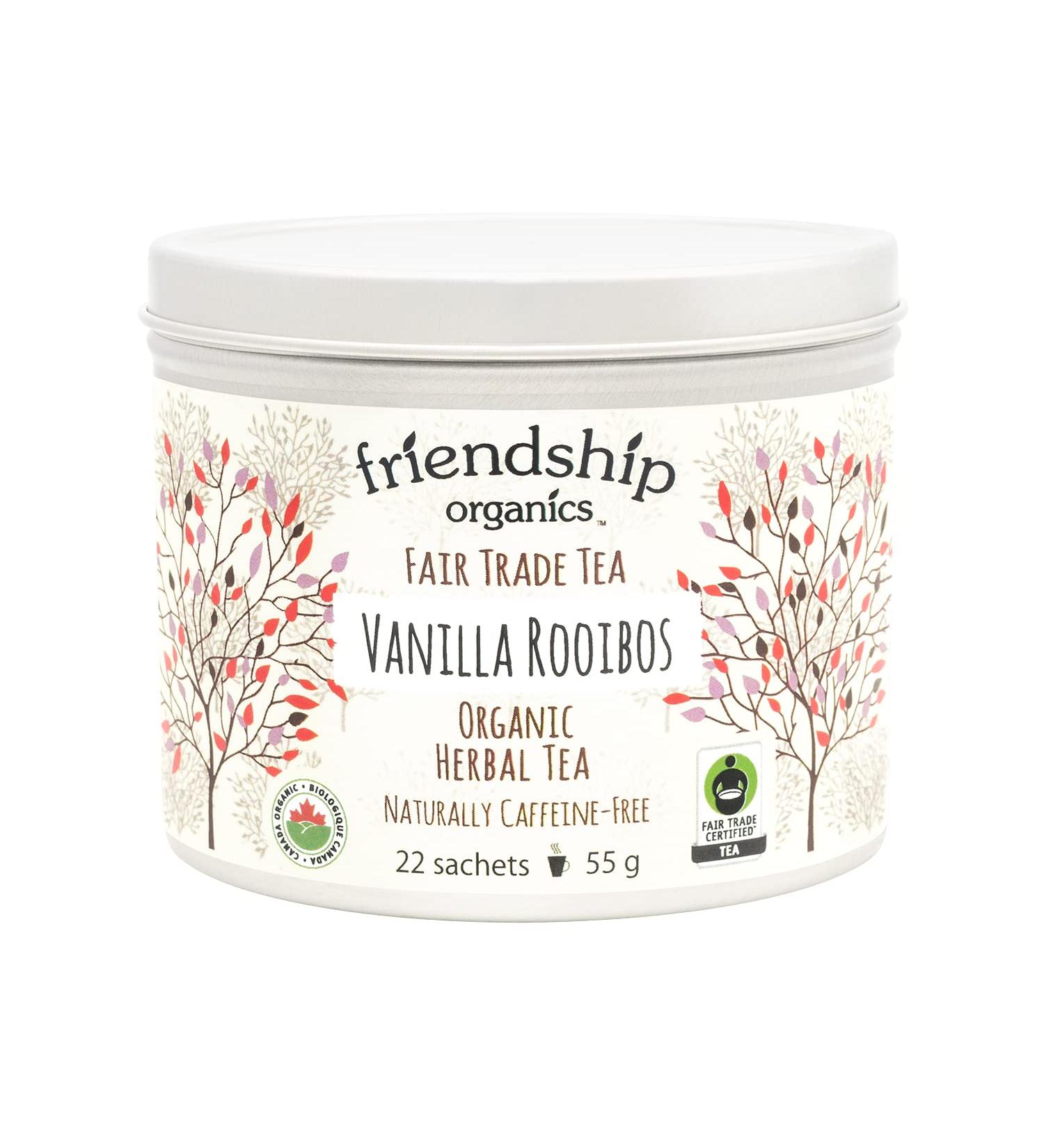 Friendship Organics Vanilla Rooibos Tea Bags Organic and Fair Trade Herbal 22 Count 22 Count (Pack of 1) - Buy Online on SooperMarket.com