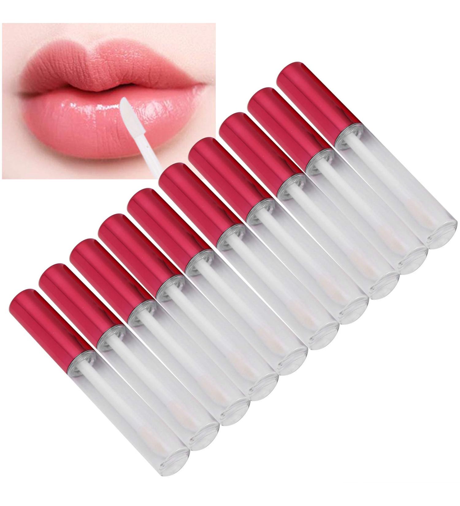 10PCS Refillable Lip Gloss Bottles - 5ml Leak-Proof Makeup Containers for Travel - Buy Online on SooperMarket.com