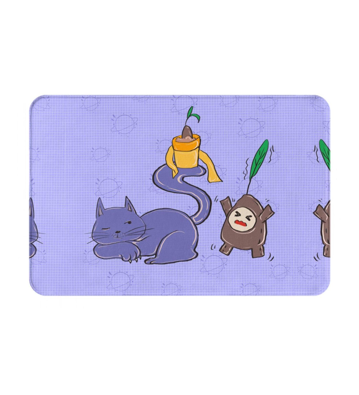 Yyhhaofa Sunflower Seeds and Cats Pattern Flannel Non Slip Floor Mat : 16x24 in Easy to Clean Moderate Thickness Anti-Slip Sunflower Seeds and Cats One Size - Buy Online on SooperMarket.com