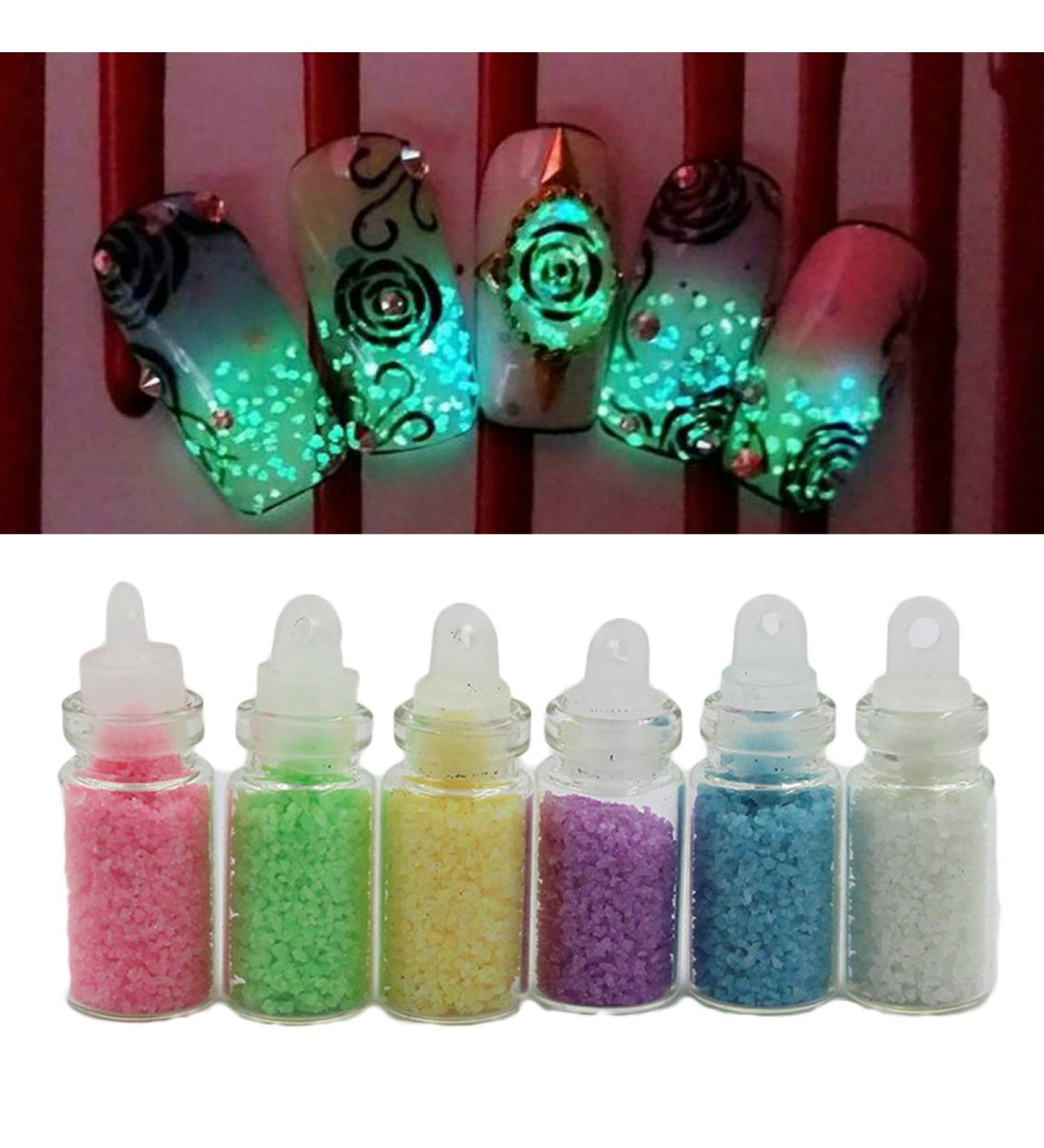 Lookathot 10 Boxes Luminous Nail Art Different Metallic Studs Mixed Colors Rhinestones Manicure Nail Art Stickers Decals DIY Decoration Tools  - Buy Online on SooperMarket.com