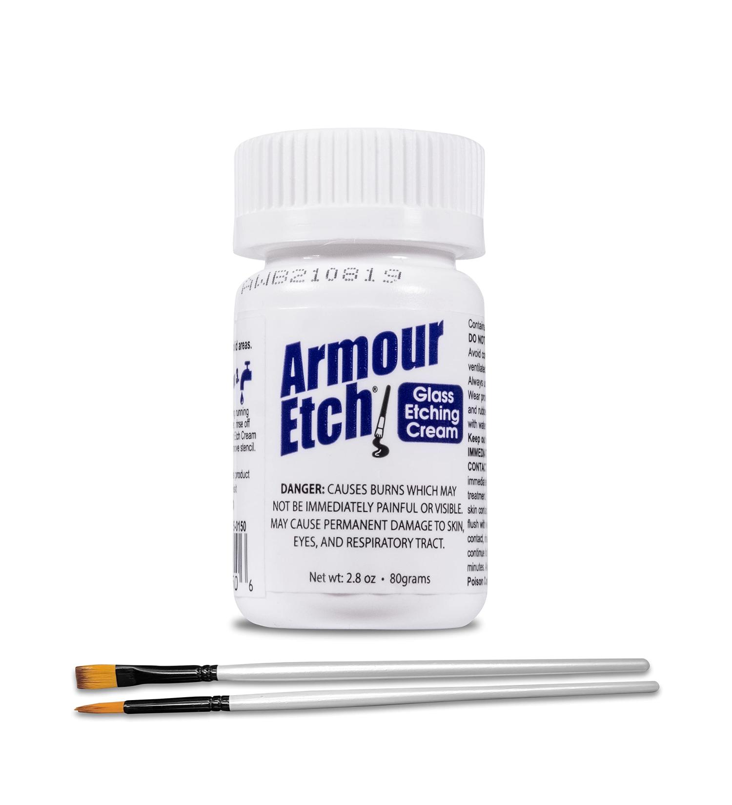 Armour Etch Glass Etching Cream Starter Kit 2.8oz + Moshify Application Brushes - Buy Online on SooperMarket.com