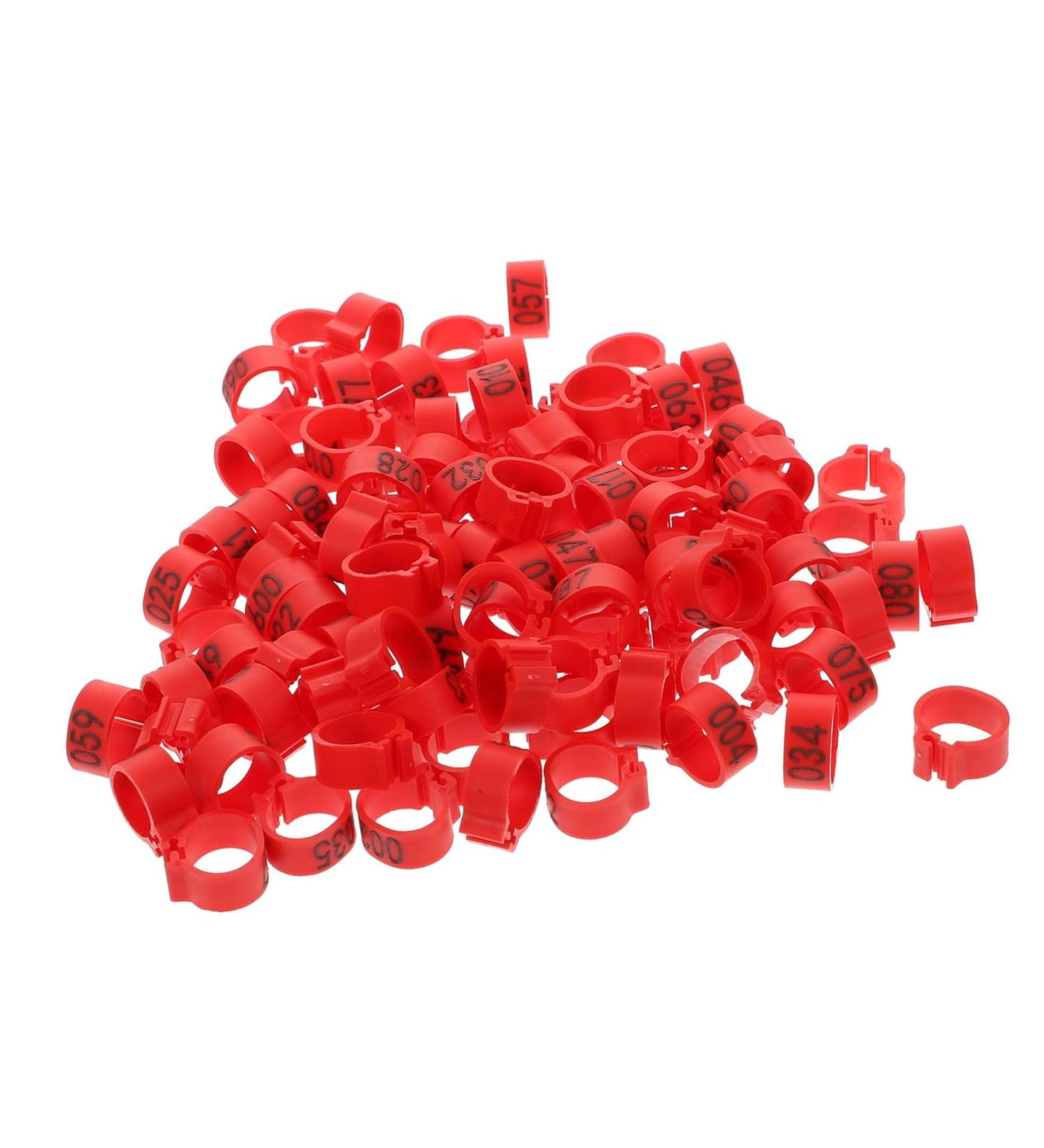 Beavorty 300 Pcs Pigeon Anklet Where Labels Bird Opening Feet Opening Pigeon Ring Plastic Clip Baby Poultry 1.3X1.3CMx3pcs Redx3pcs - Buy Online on SooperMarket.com