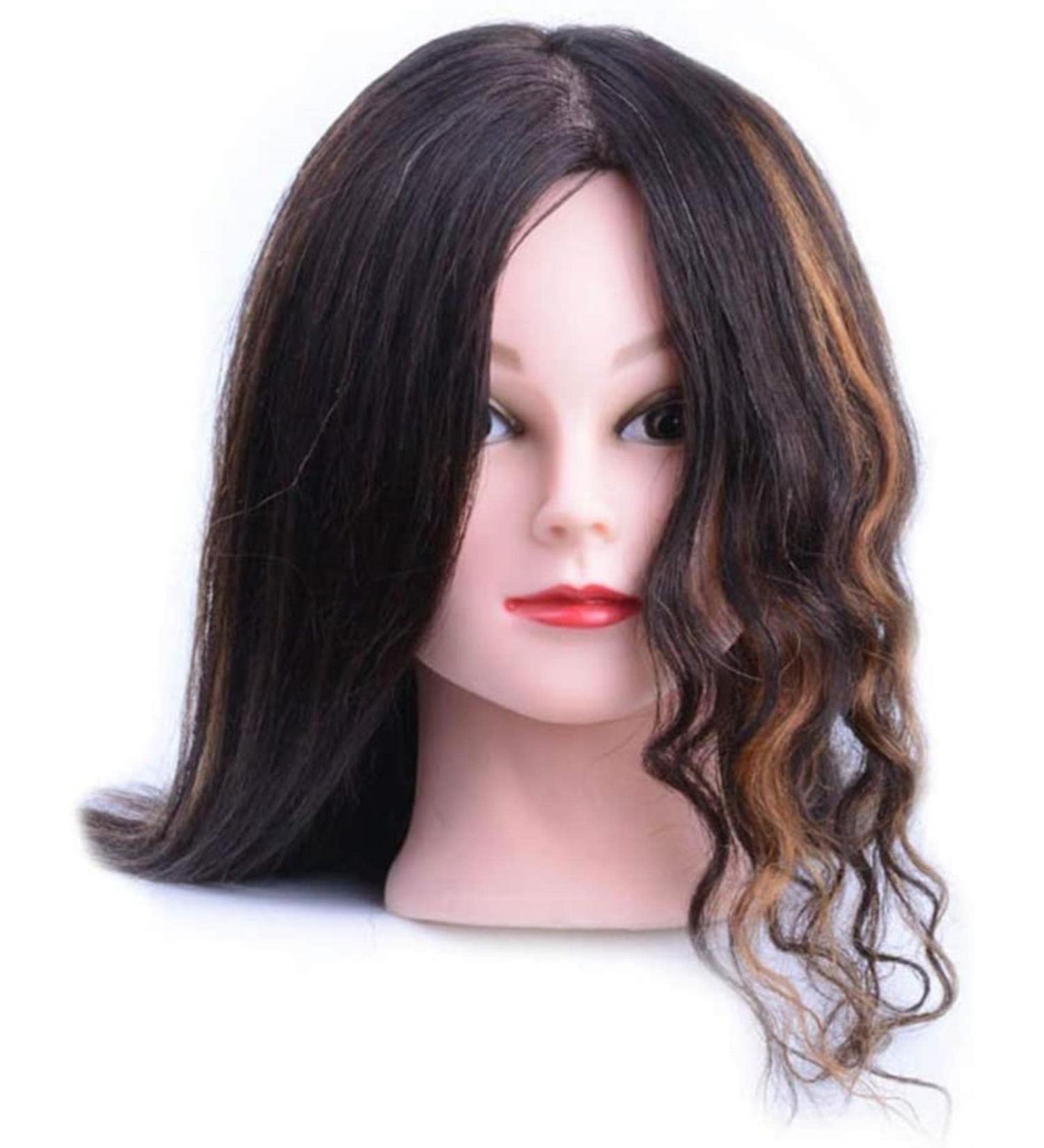 16 Inch Tailor Puppet Female Mannequin Head - Hairdresser Training Stand | Cosmetology Bust in Color1 - Buy Online on SooperMarket.com
