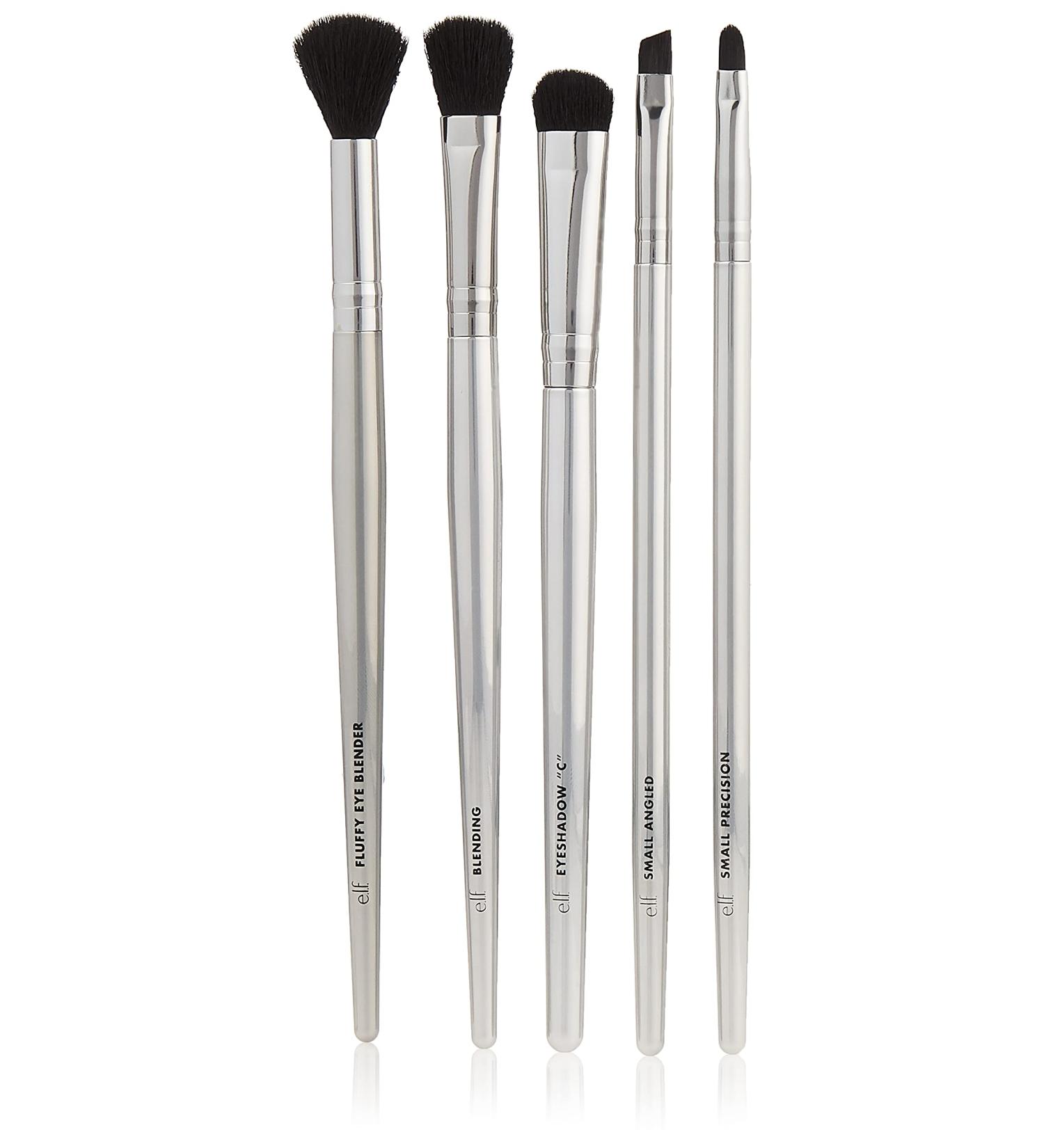 e.l.f. Smoky Eye Brush Kit - 5 Vegan Makeup Brushes for Flawless Eyeshadow & Eyeliner Application - Buy Online on SooperMarket.com