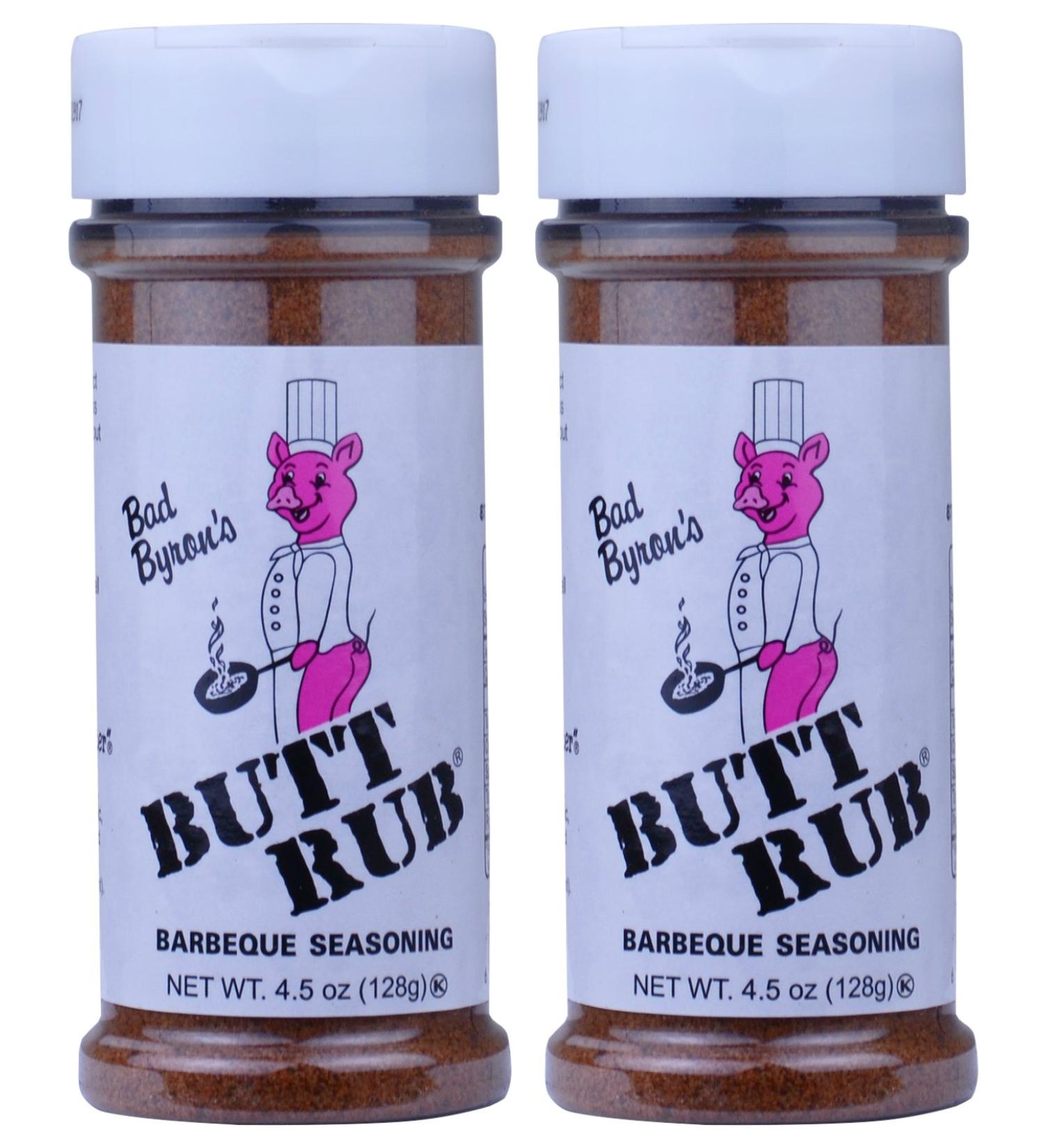 Bad Byrons Butt Rub Barbecue Seasoning 4.5 Ounce - Pack 2