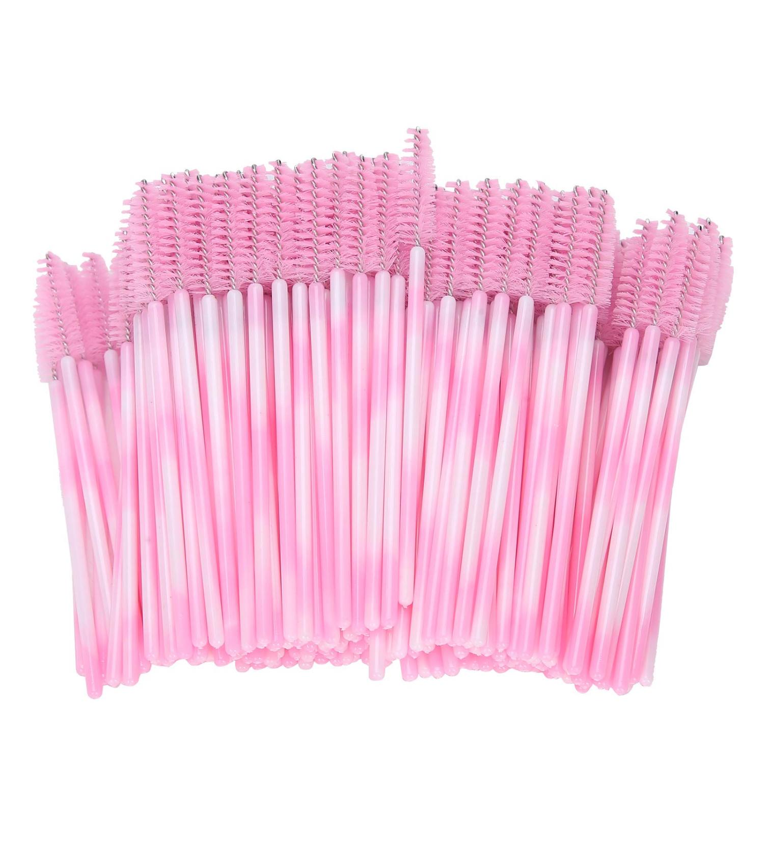 200 pieces of heap eyelash brushes portable murderer bars Applicator eyebrow bursts eyelash brush make-up tool accessories (pink)