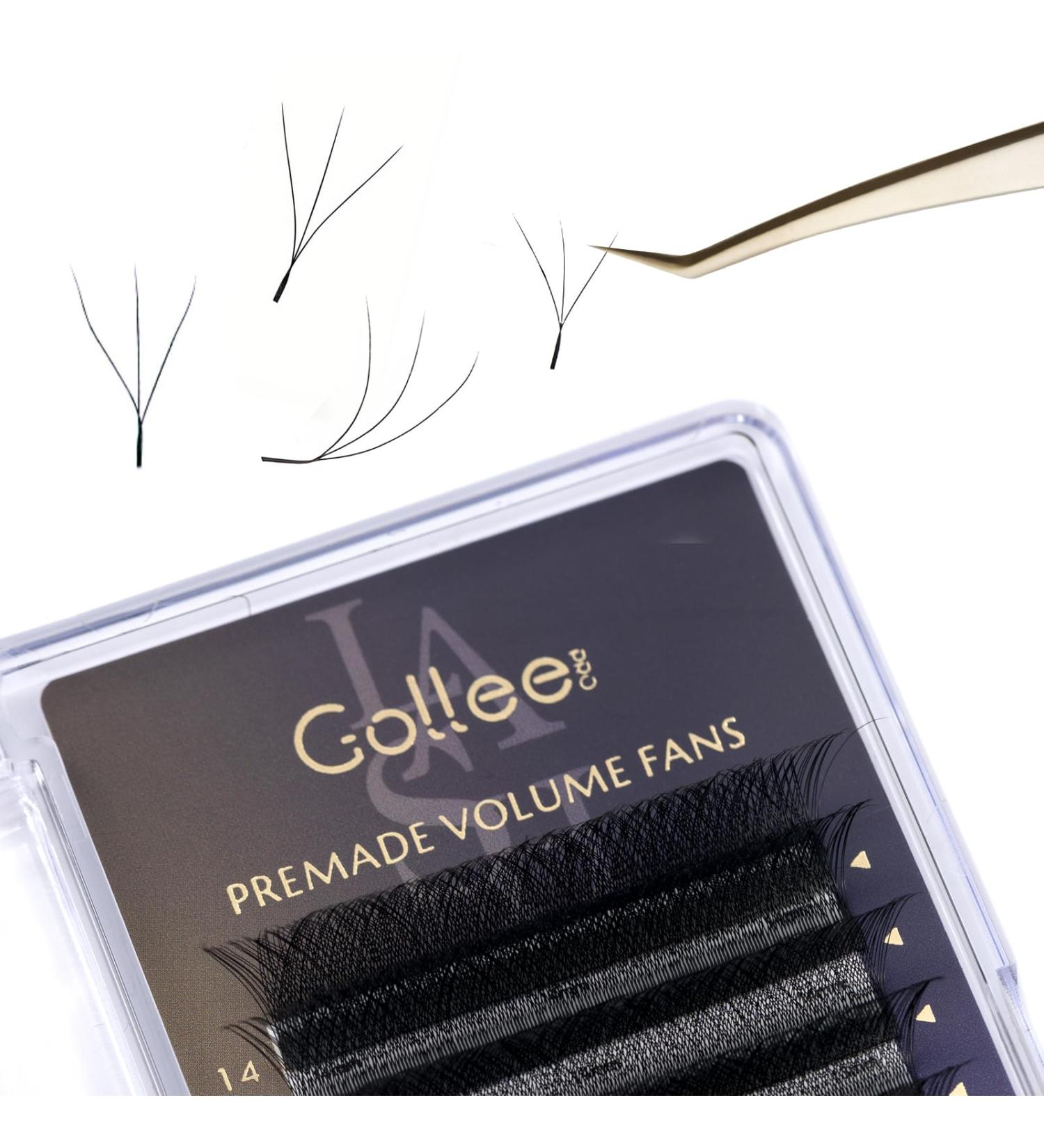 3D Premade W-shaped Eyelash Extensions - D Curl 0.07 | Volume Lashes Mixed Tray 8-14mm | Hybrid Fanning Lashes - Buy Online on SooperMarket.com