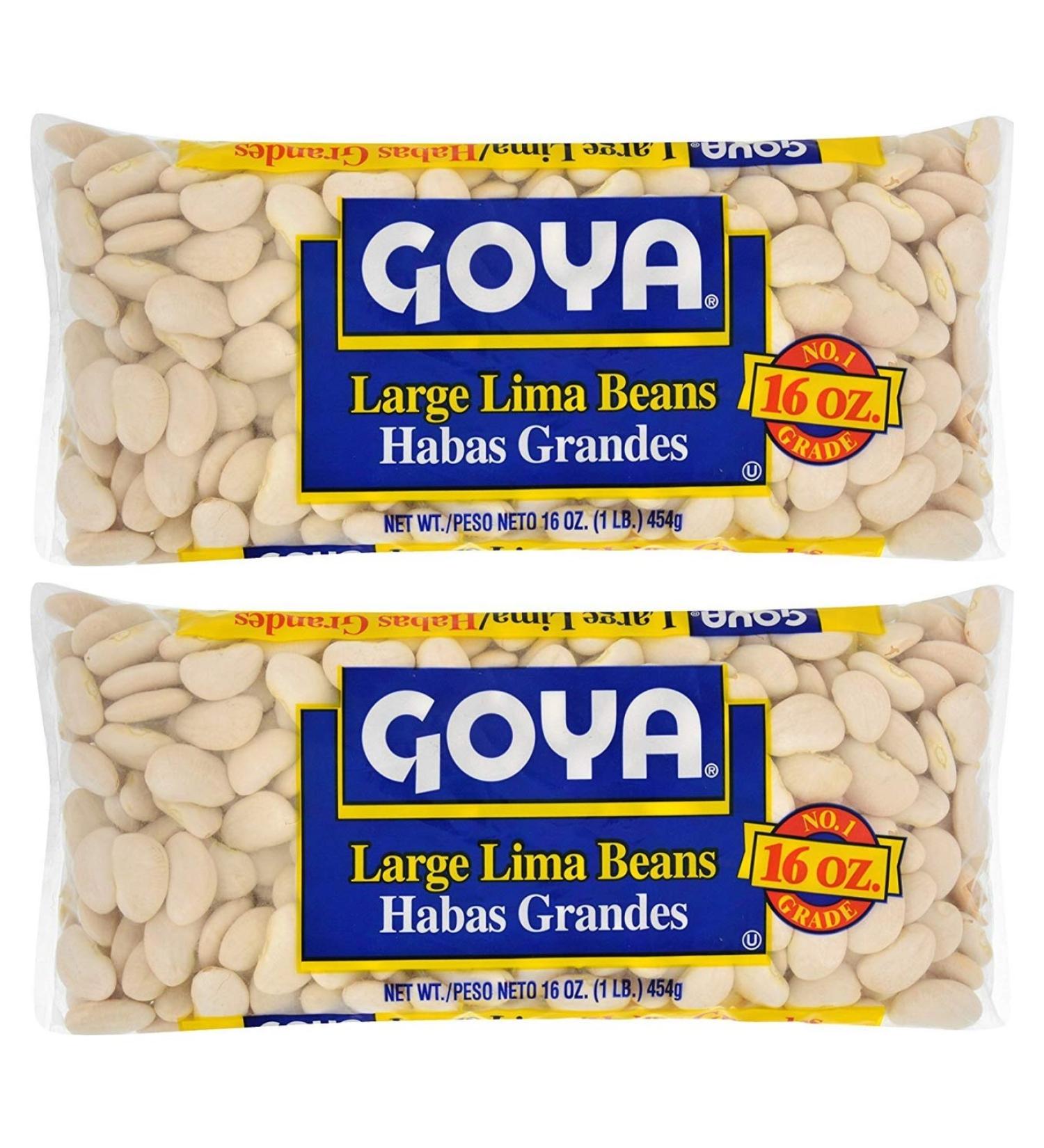 Goya Large Lima Beans 1lb - 2 Pack | Quality Beans for Delicious Recipes - Buy Online on SooperMarket.com