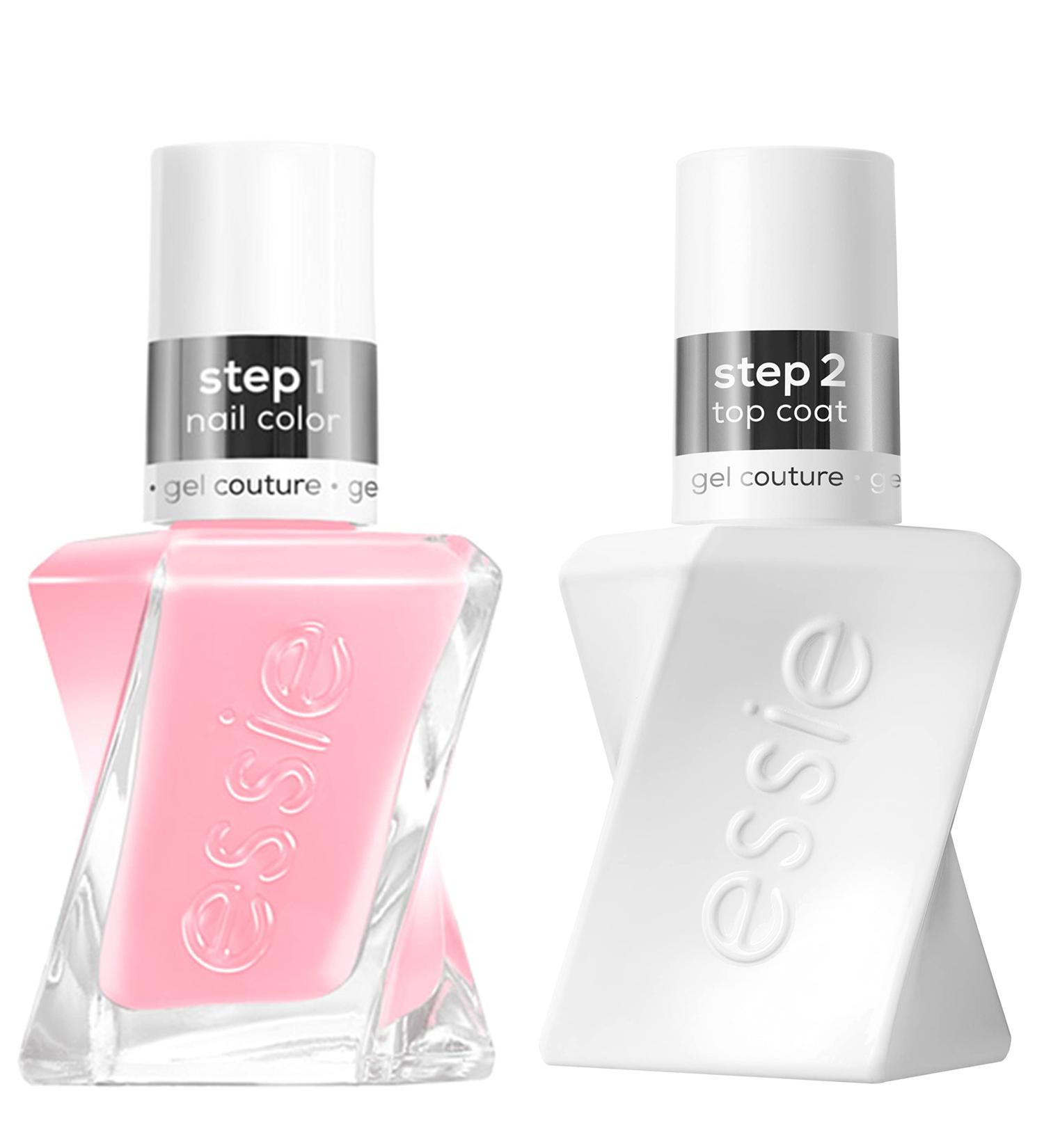 Essie Gel Couture Longwear Nail Polish Kit - Inside Scoop Gift Set - Sheer Pink + Top Coat - 0.46 Ounces - Gifts for Women & Men - Buy Online on SooperMarket.com