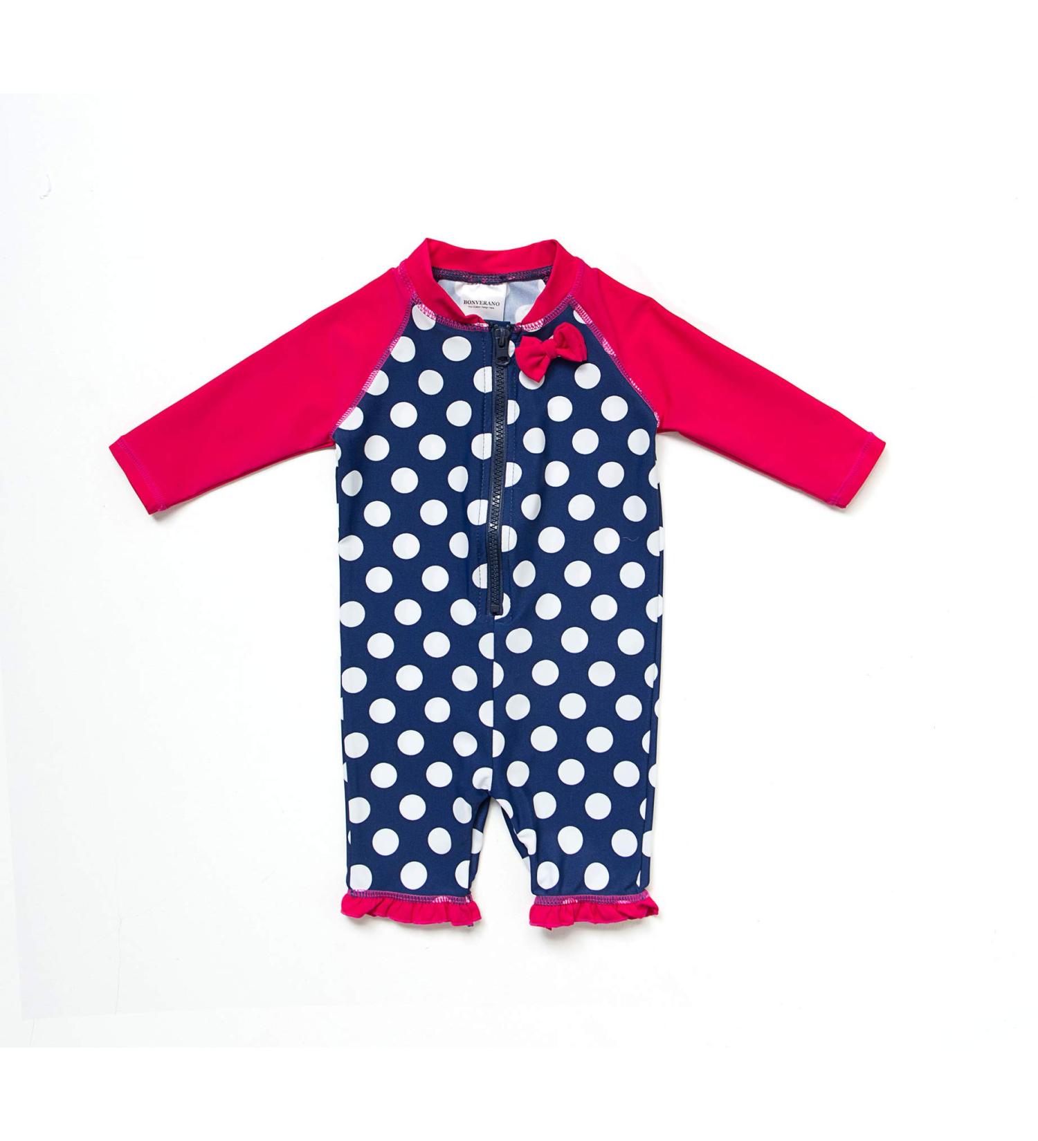 Bonverano Baby Girls UPF 50+ Sunsuit with Sun Cap - Rose Red (9-12 Months) - Buy Online on SooperMarket.com