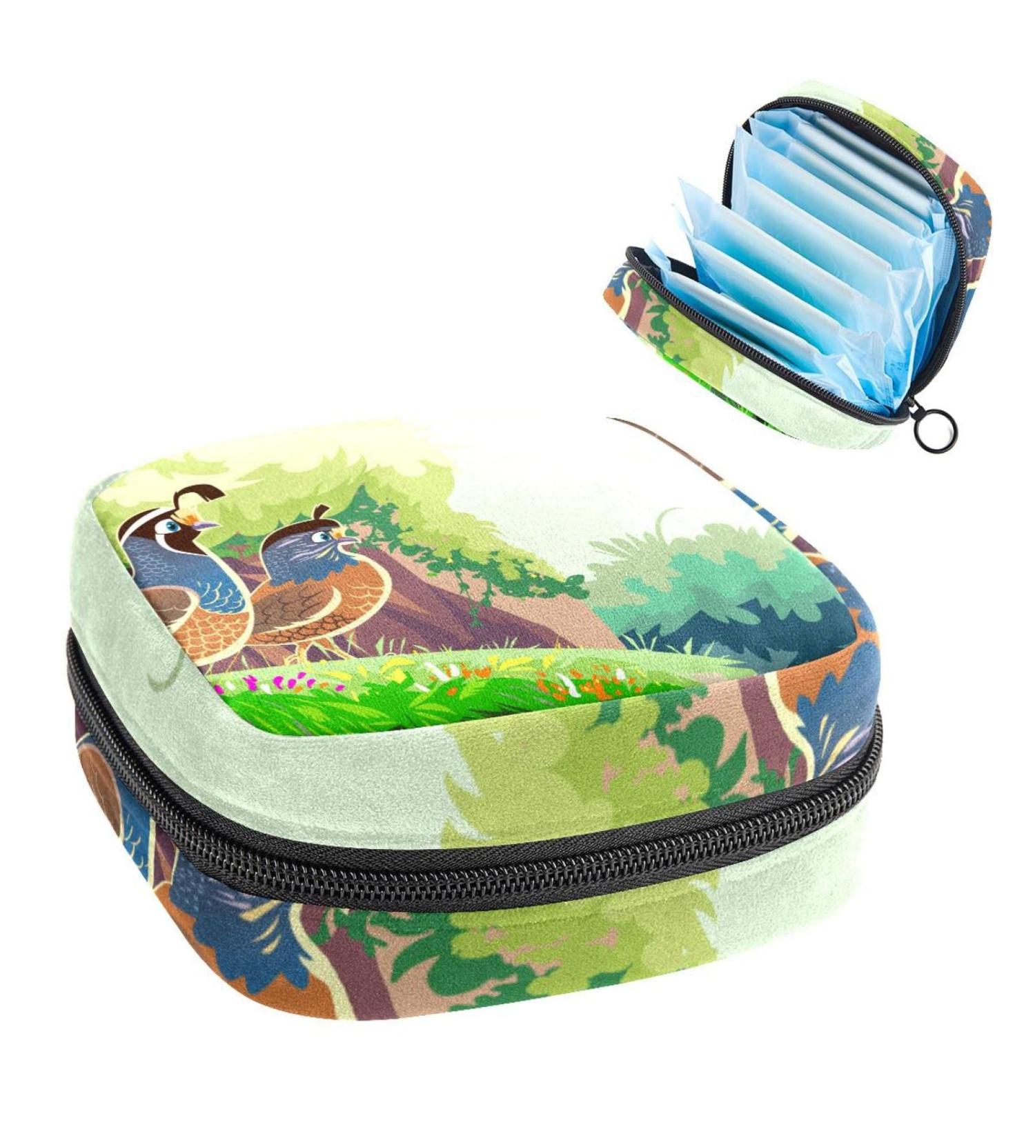 Anna Cowper Quail Sanitary Napkin Storage Bag | Menstrual Cup Pouch | Nursing Pad Holder | Tampon Bag | Portable Period Pouch for Women & Teen Girls - 1pc Multi-colored - Buy Online on SooperMarket.com
