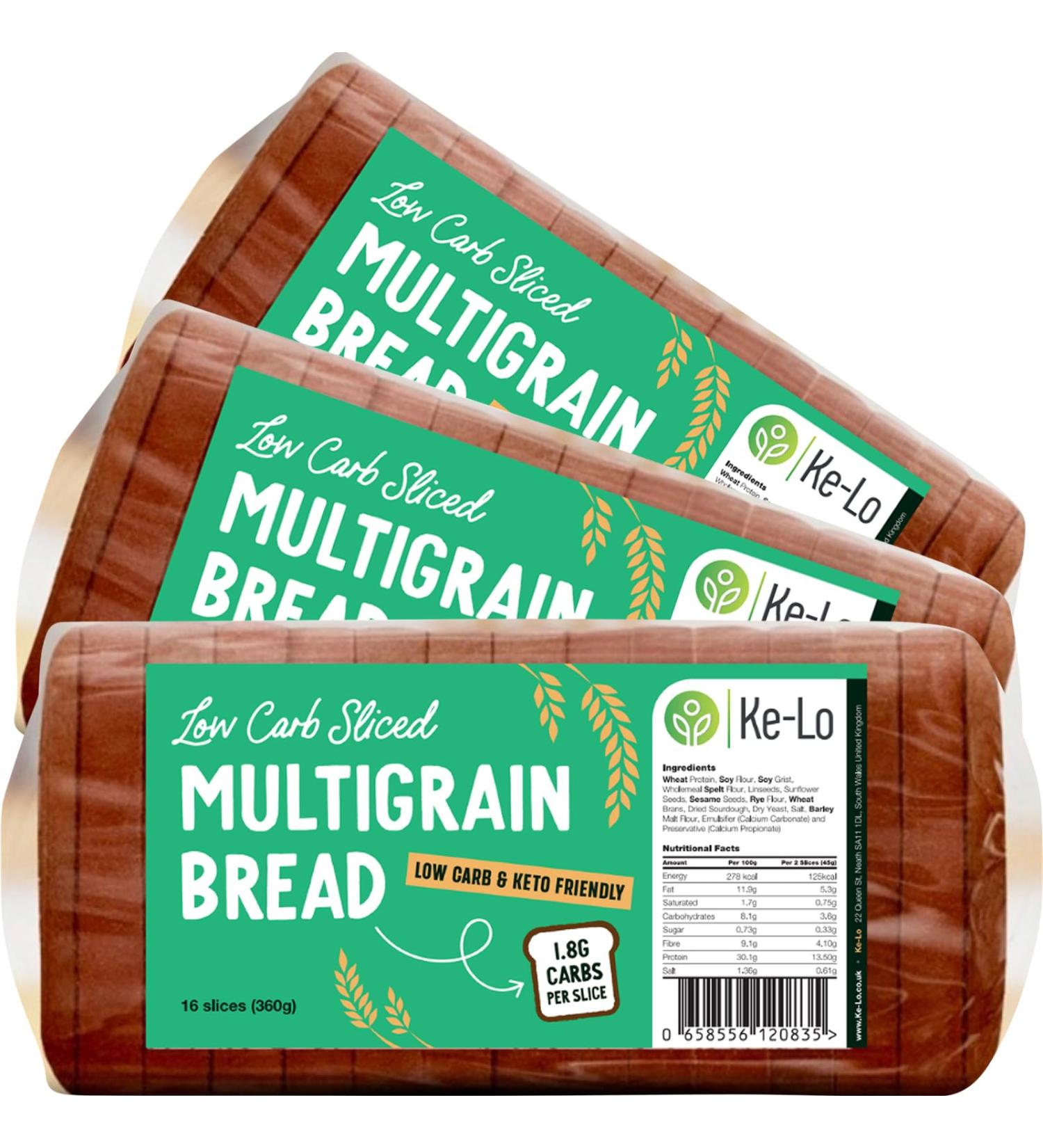 Keto-Pro Low Carb Keto Friendly Bread (3 Pack) | Keto Bread | Low Carb Bread | Low Calorie Bread Helping You Stay Fuller for Longer | Low Carb Snacks & Keto Food | Low Carb Bread UK - Buy Online on SooperMarket.com