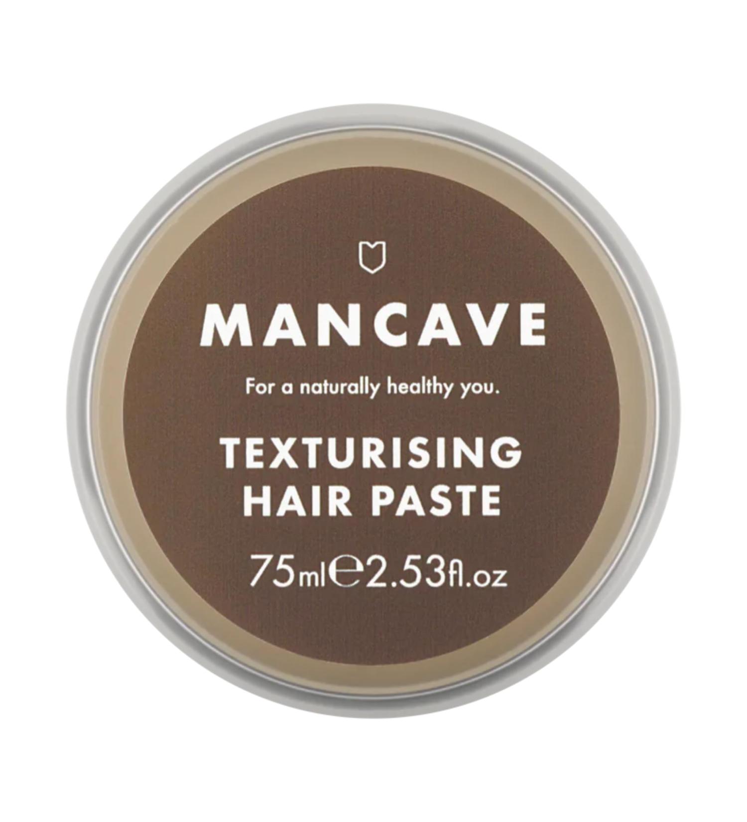 ManCave Texturising Hair Paste 75ml for Men - Natural Texture and Definition with Panthenol, Arginine, Caffeine - Vegan-Friendly Formula - Flexible Hold - Buy Online on SooperMarket.com