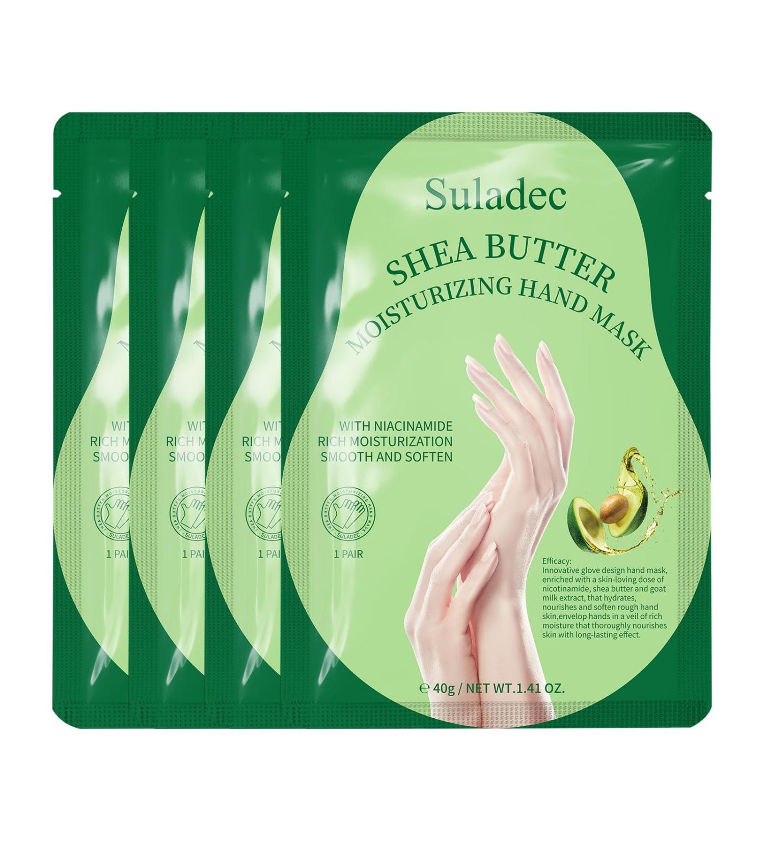 Suladec Avocado Hand Moisturizing Gloves - Soft Goat Milk Skin Mask for Men & Women (4 Pairs) - Buy Online on SooperMarket.com