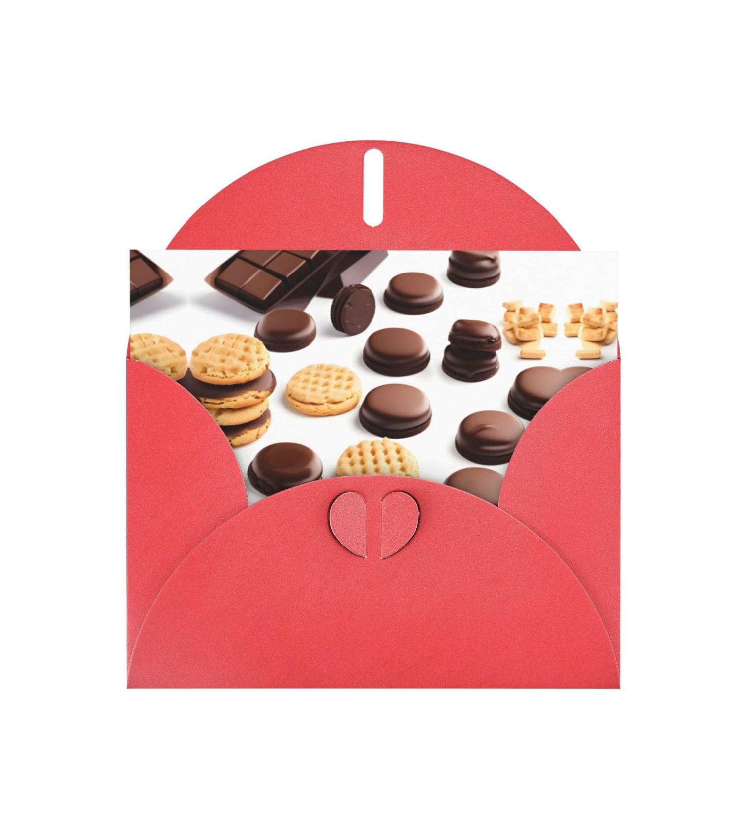 Cookies Food Chocolate Chip Biscuits Pearl Paper Greeting Card - Double-Sided Pearl Effect with Suitable for Various Occasions Cookies Food Chocolate Chip Biscuits One Size - Buy Online on SooperMarket.com