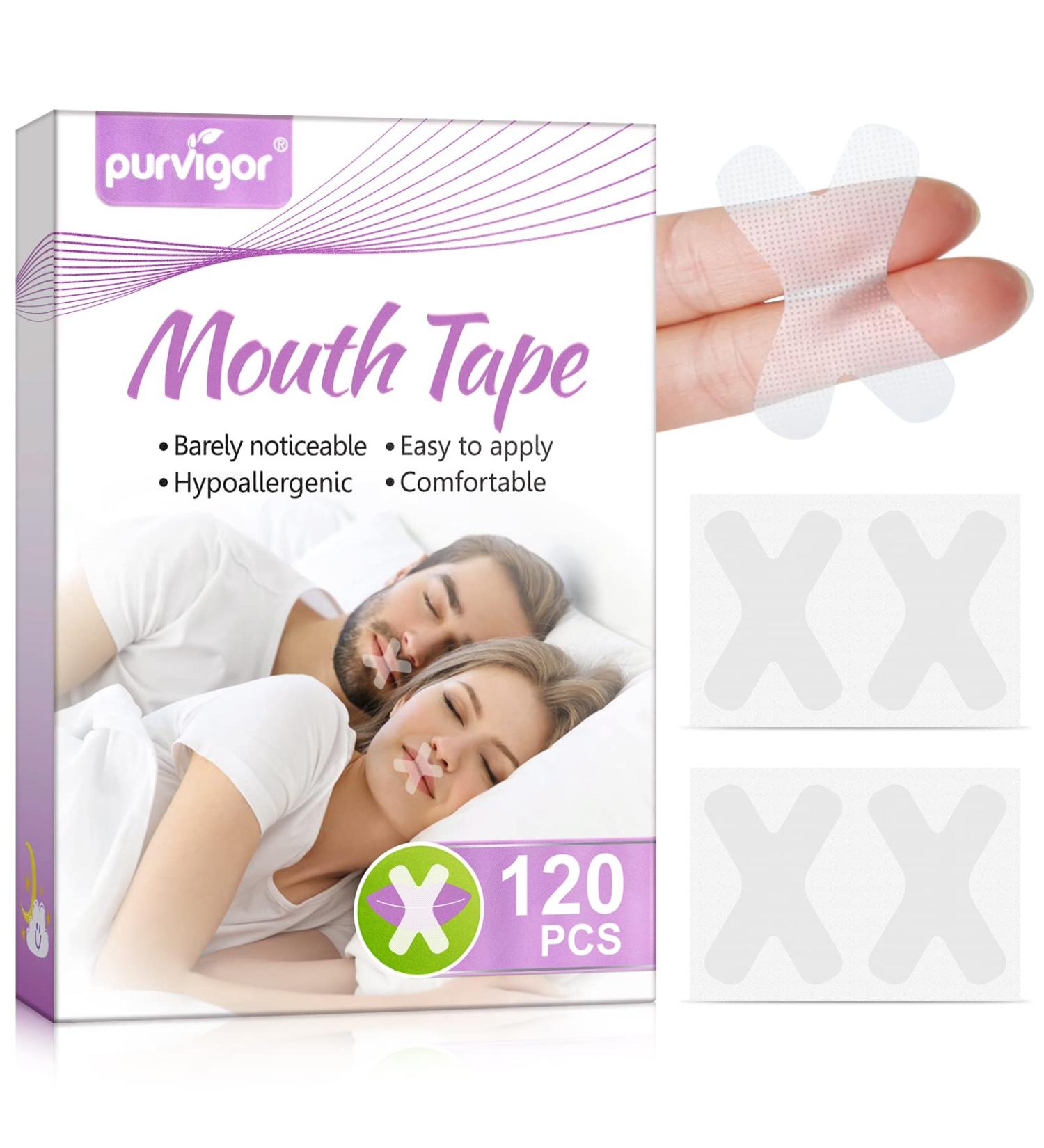 Mouth Tape for Sleeping 120 PCS - Gentle Sleep Strips to Reduce Mouth Breathing and Snoring for Better Nighttime Quality - Buy Online on SooperMarket.com