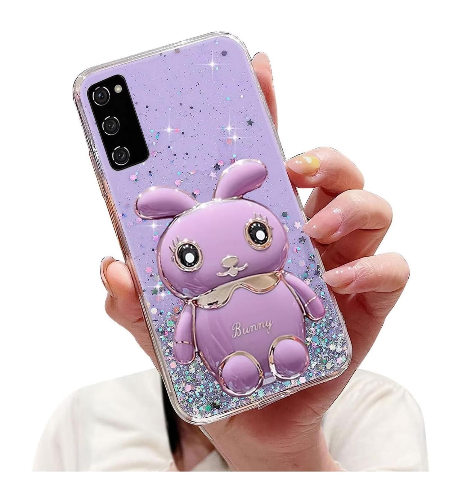 Buy Tivenfezk Nadoli Samsung Galaxy S20 FE Case - Glitter Rabbit Soft Silicone Shell with Hidden Stand - Purple Transparent Protective Cover - Buy Online on SooperMarket.com
